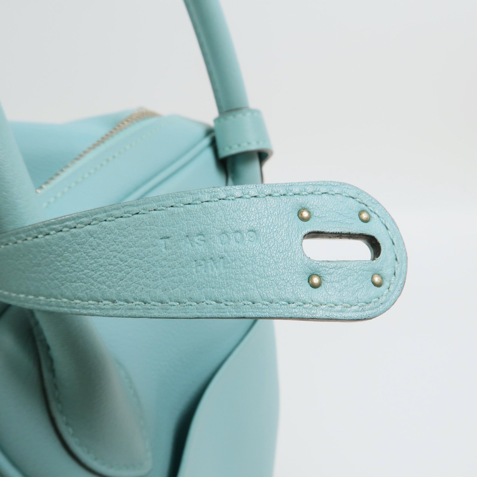 HERMES Evercolor皮革Lindy 30銀扣手挽肩背兩用袋Bleu Atoll