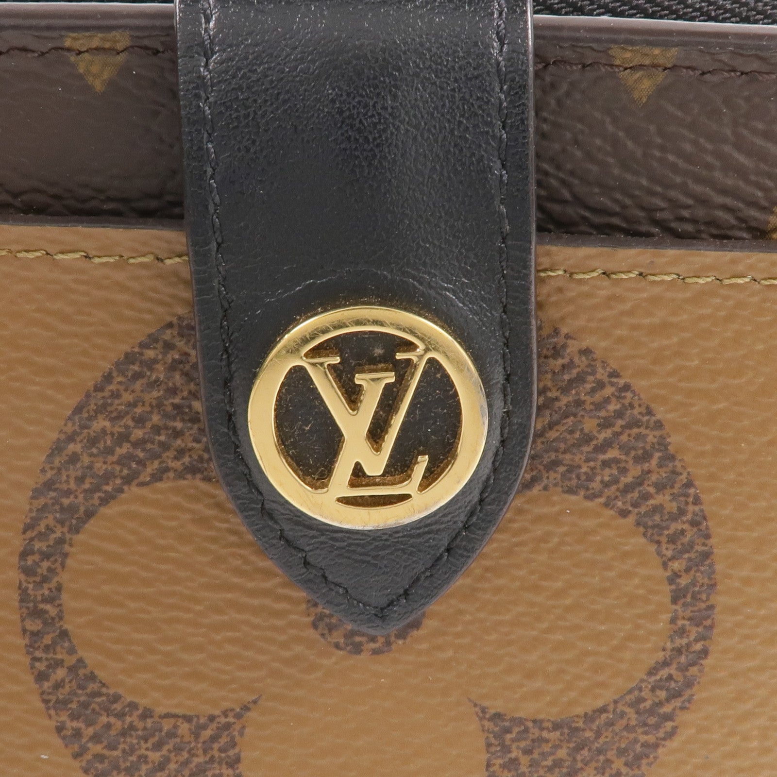 LOUIS VUITTON Monogram/Monogram Giant Reverse Juliet Wallet金扣錢包