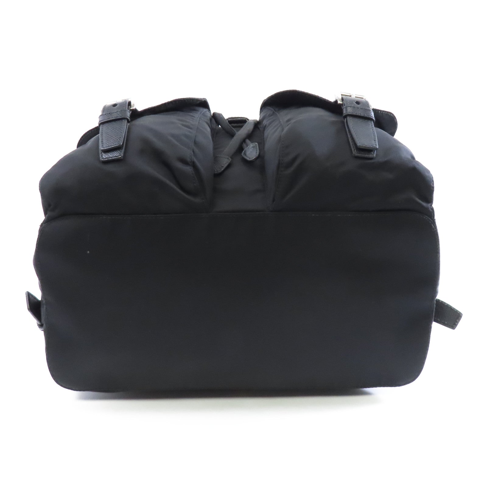 PRADA 【激減優惠】尼龍Backpack銀扣背包黑色