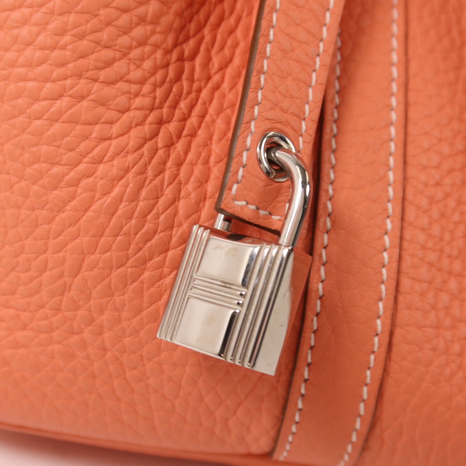 HERMES Clemence皮革Picotin MM手挽袋Crevette