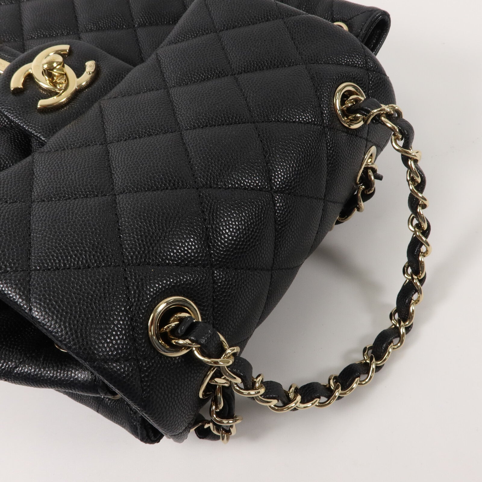 CHANEL 牛皮皮革Backpack鏈帶背包