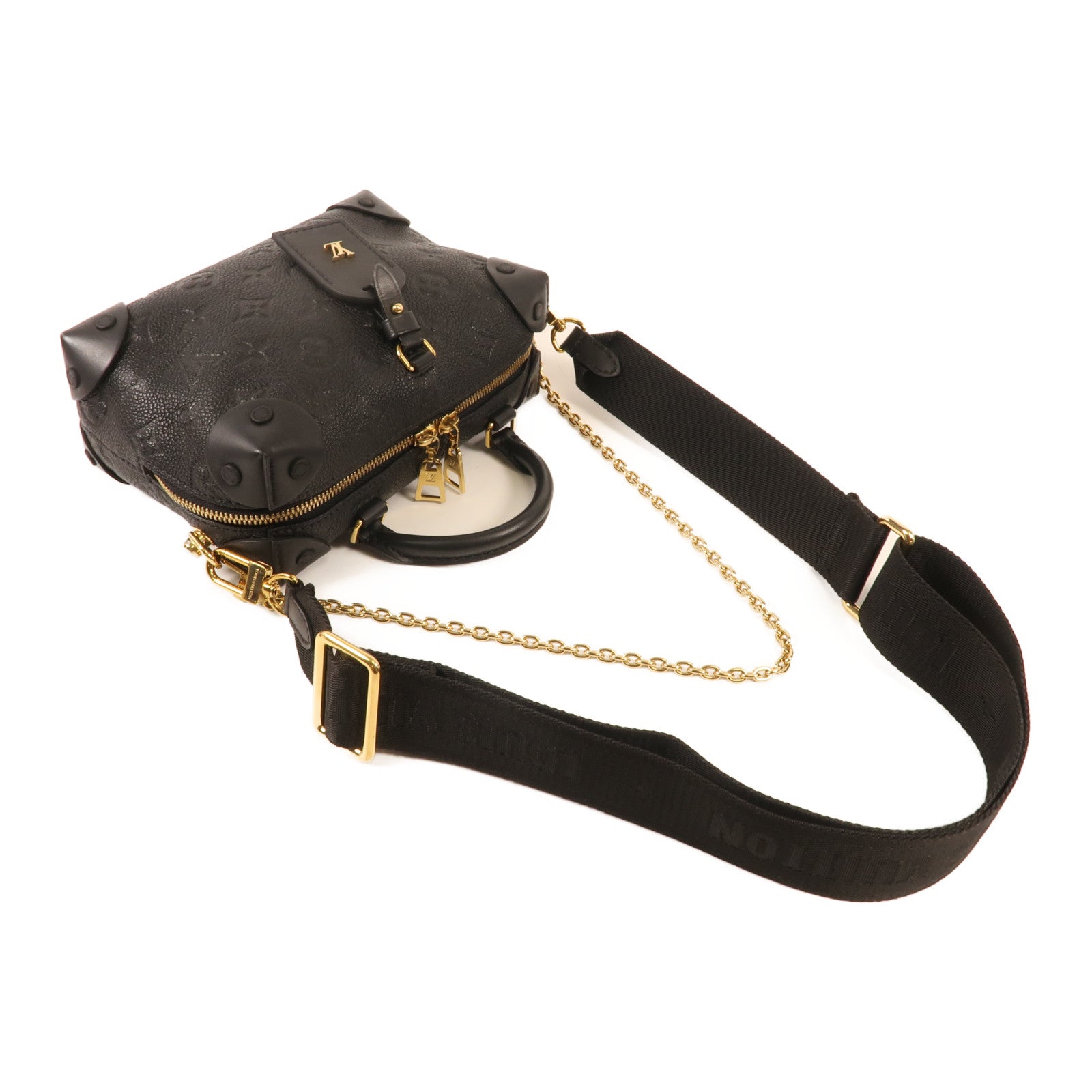 LOUIS VUITTON Monogram Empreinte Petite金扣手挽肩背兩用袋