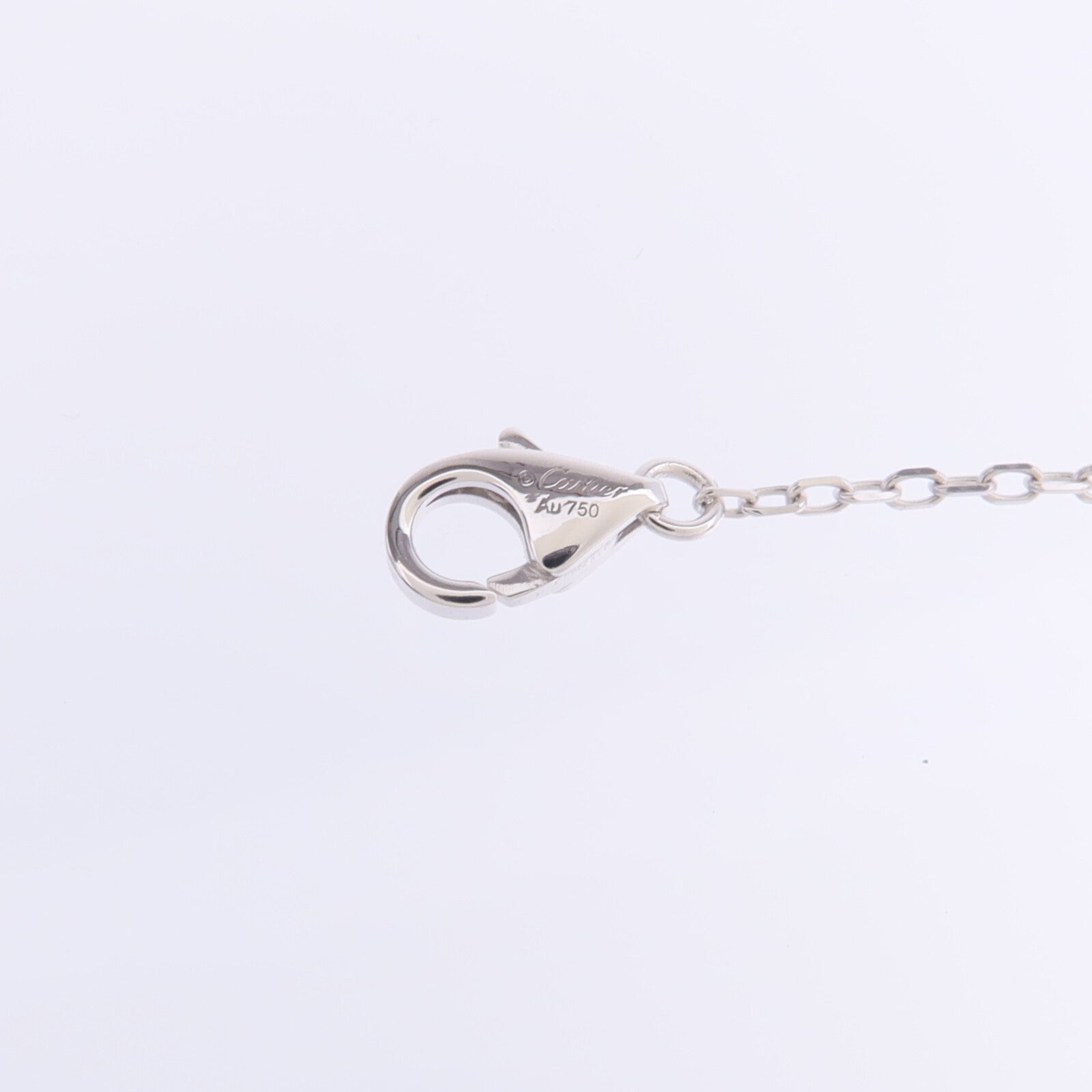 CARTIER 18K白金Juste un Clou Pendant鑽石項鍊