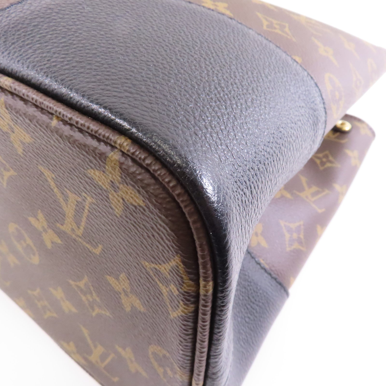 LOUIS VUITTON Monogram Flandrin金扣手挽肩背兩用袋棕色