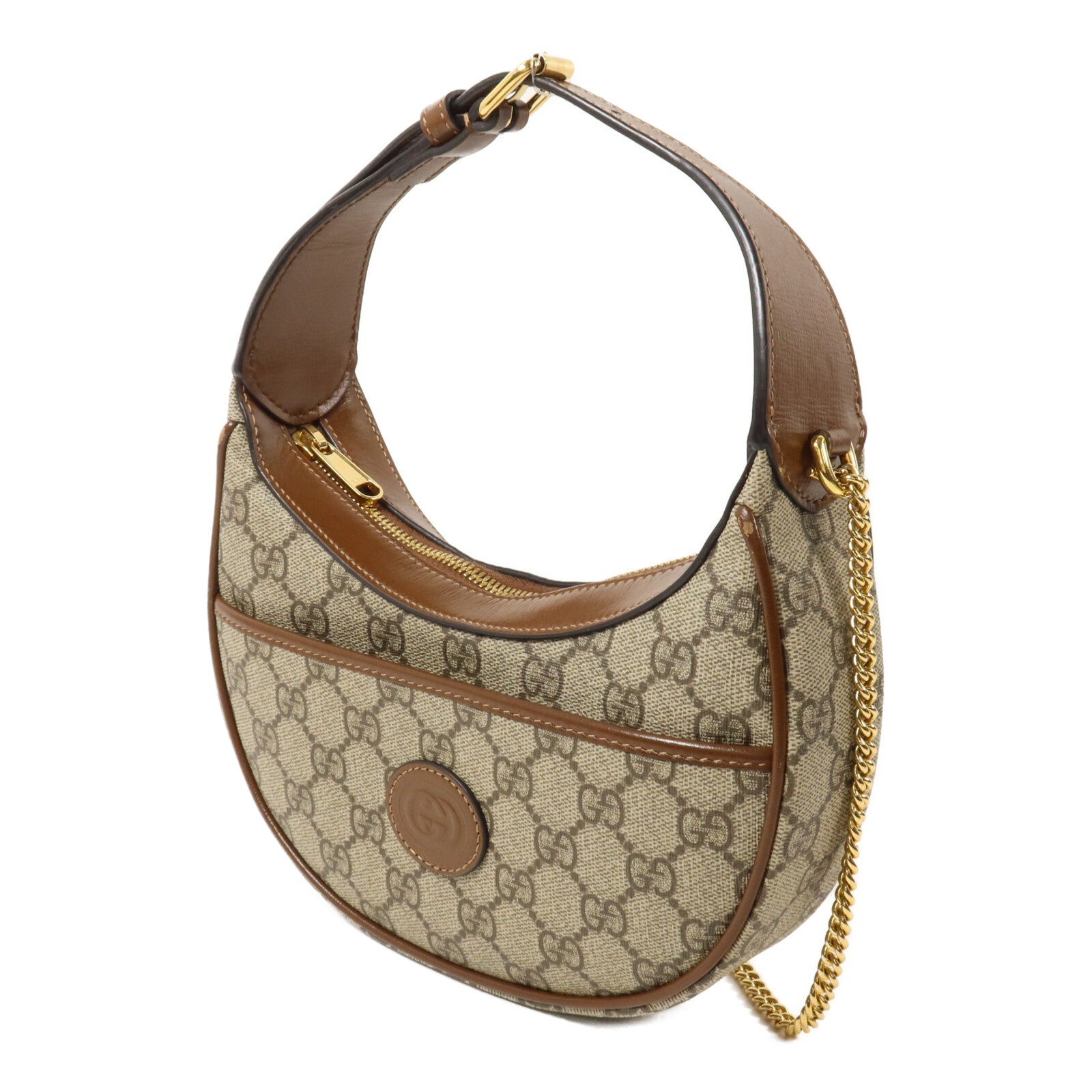 GUCCI 塗層帆布2 Way Shoulder鏈帶手挽肩背兩用袋