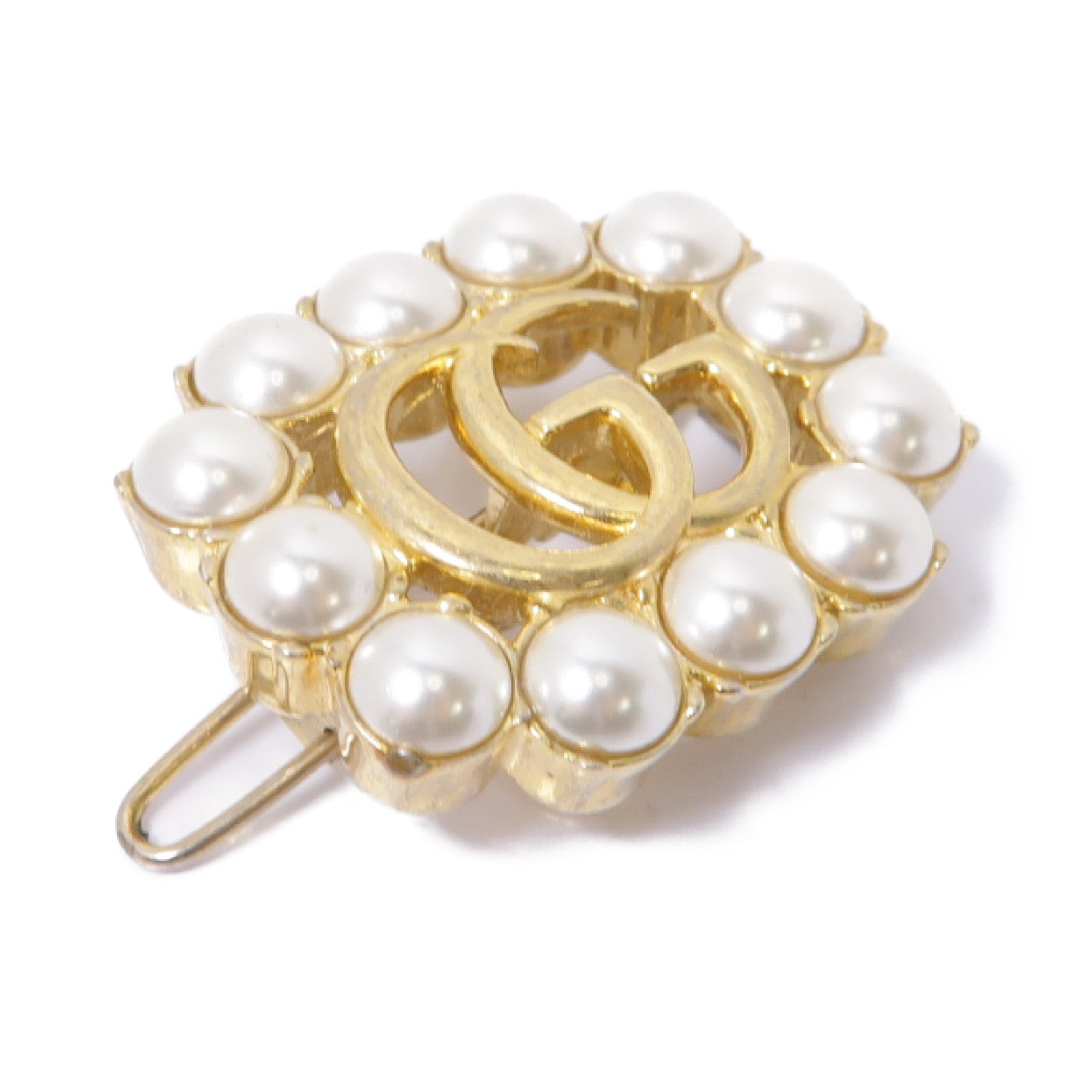 GUCCI PVC/金屬Hair Clip髮夾金色