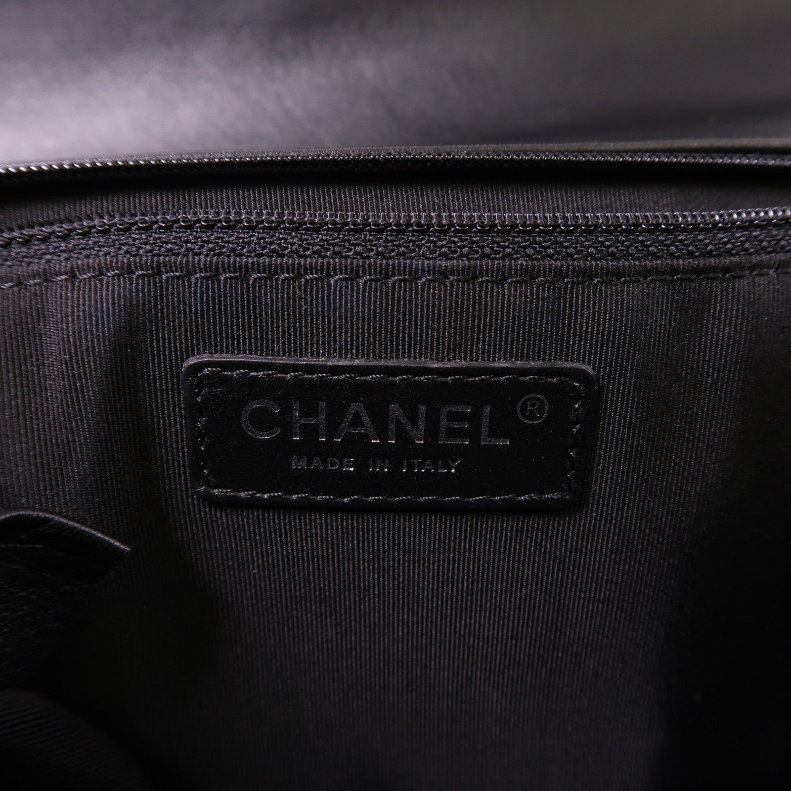 CHANEL 牛皮皮革Chain Shoulder銀扣鏈帶肩背袋
