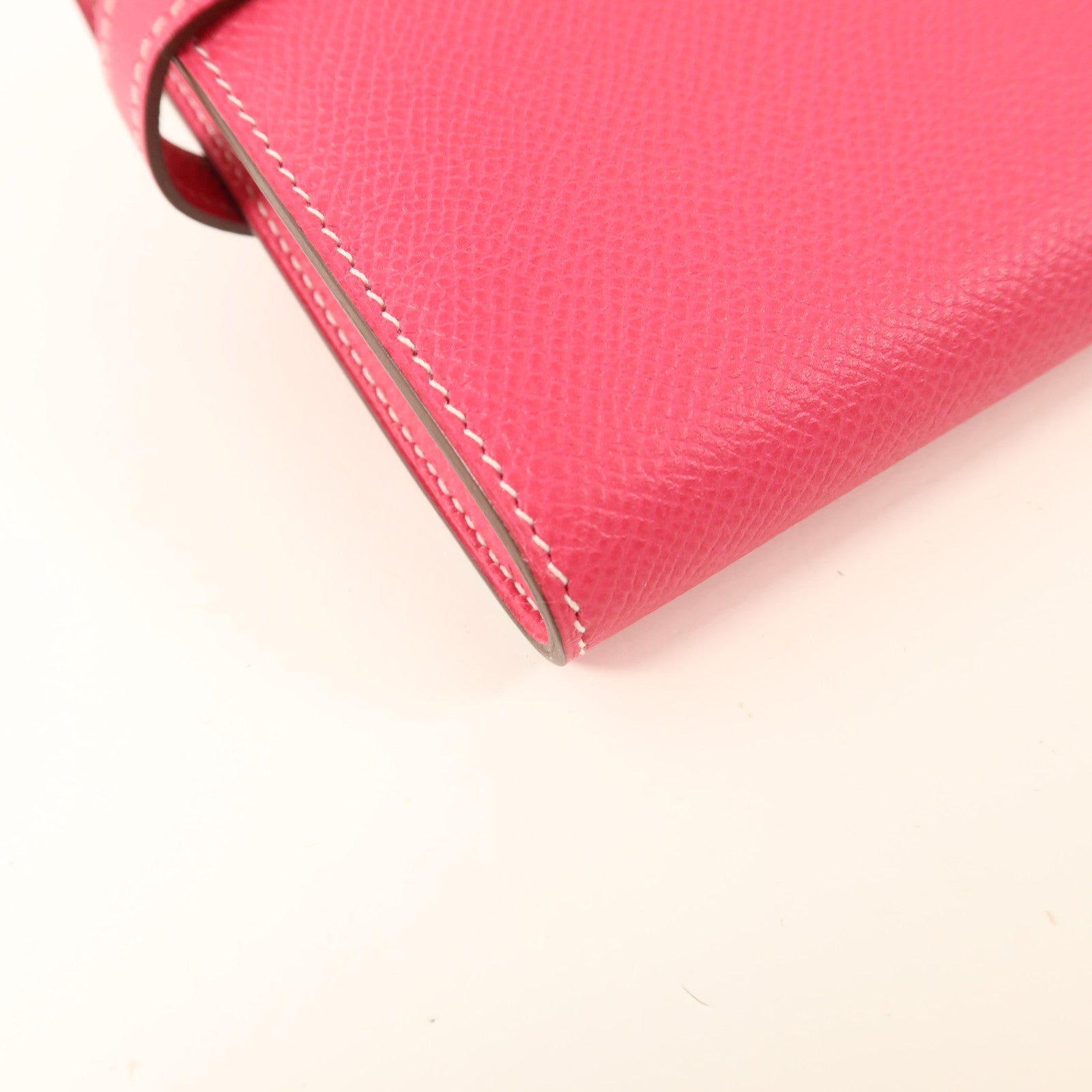 HERMES Epsom皮革Kelly Wallet長錢包Rose Tyrien