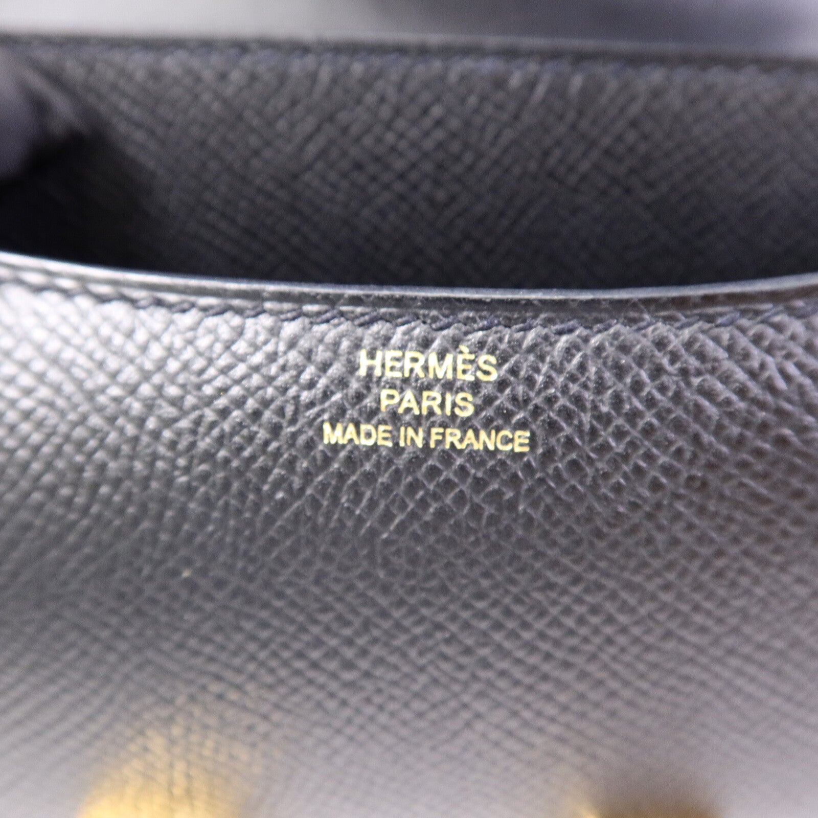 HERMES Epsom皮革Mini Constance肩背袋Noir