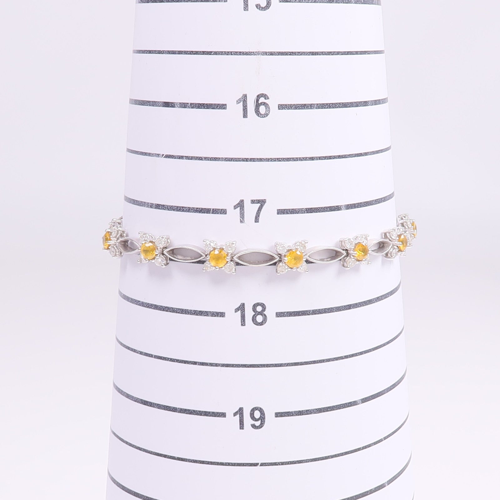 JEWELRY 18K白金Diamond Color Stone Bracelet手鏈