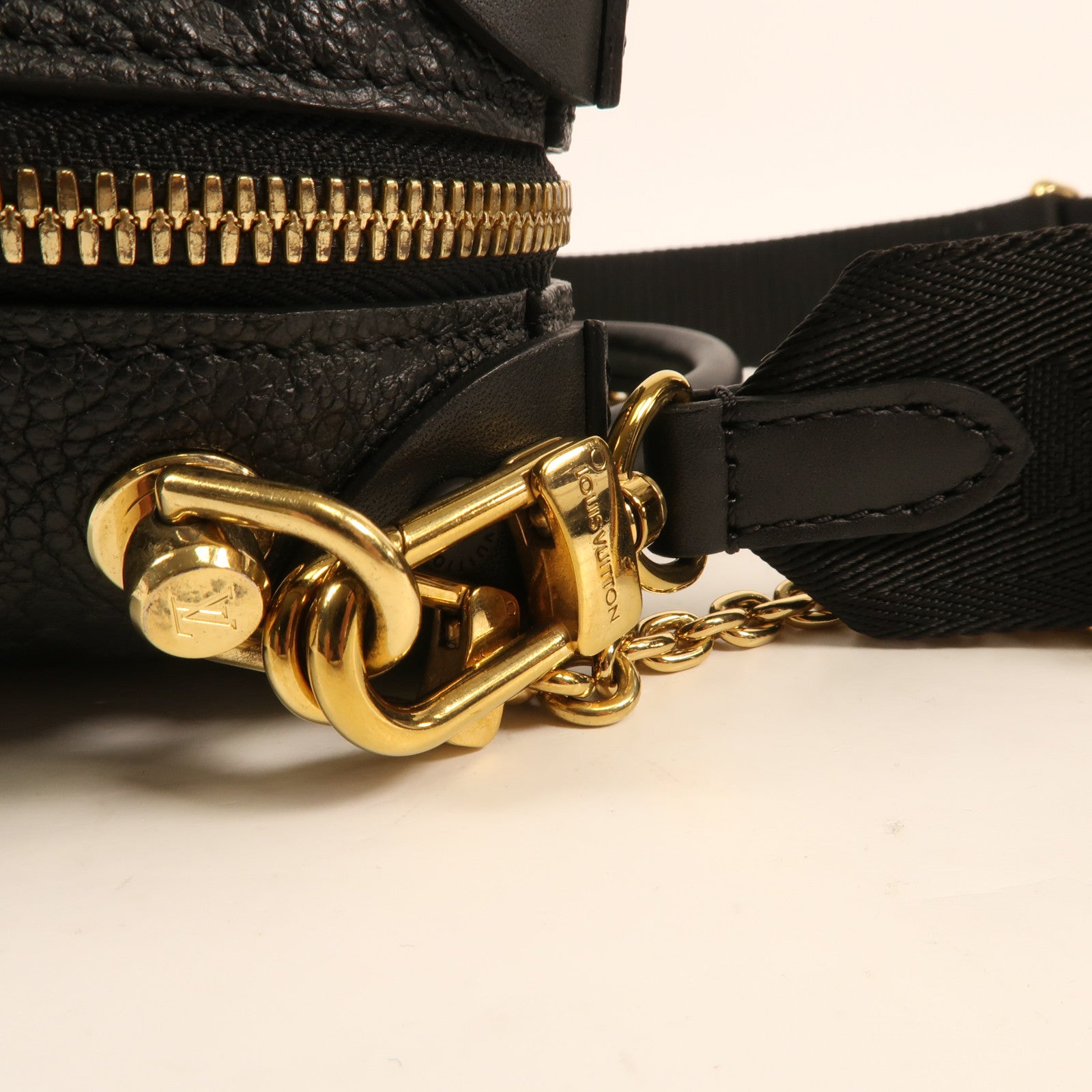 LOUIS VUITTON Monogram Empreinte Petite金扣手挽肩背兩用袋