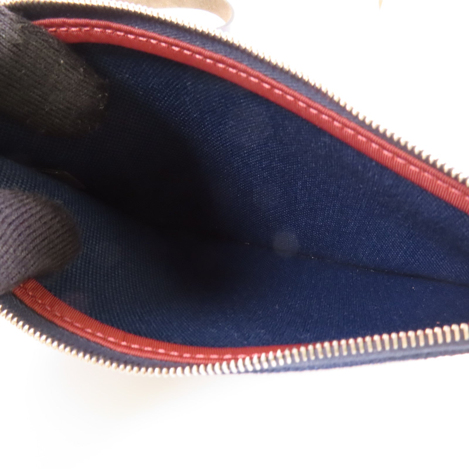 HERMES 帆布Herbag銀扣手挽肩背兩用袋76 Bleu Indigo