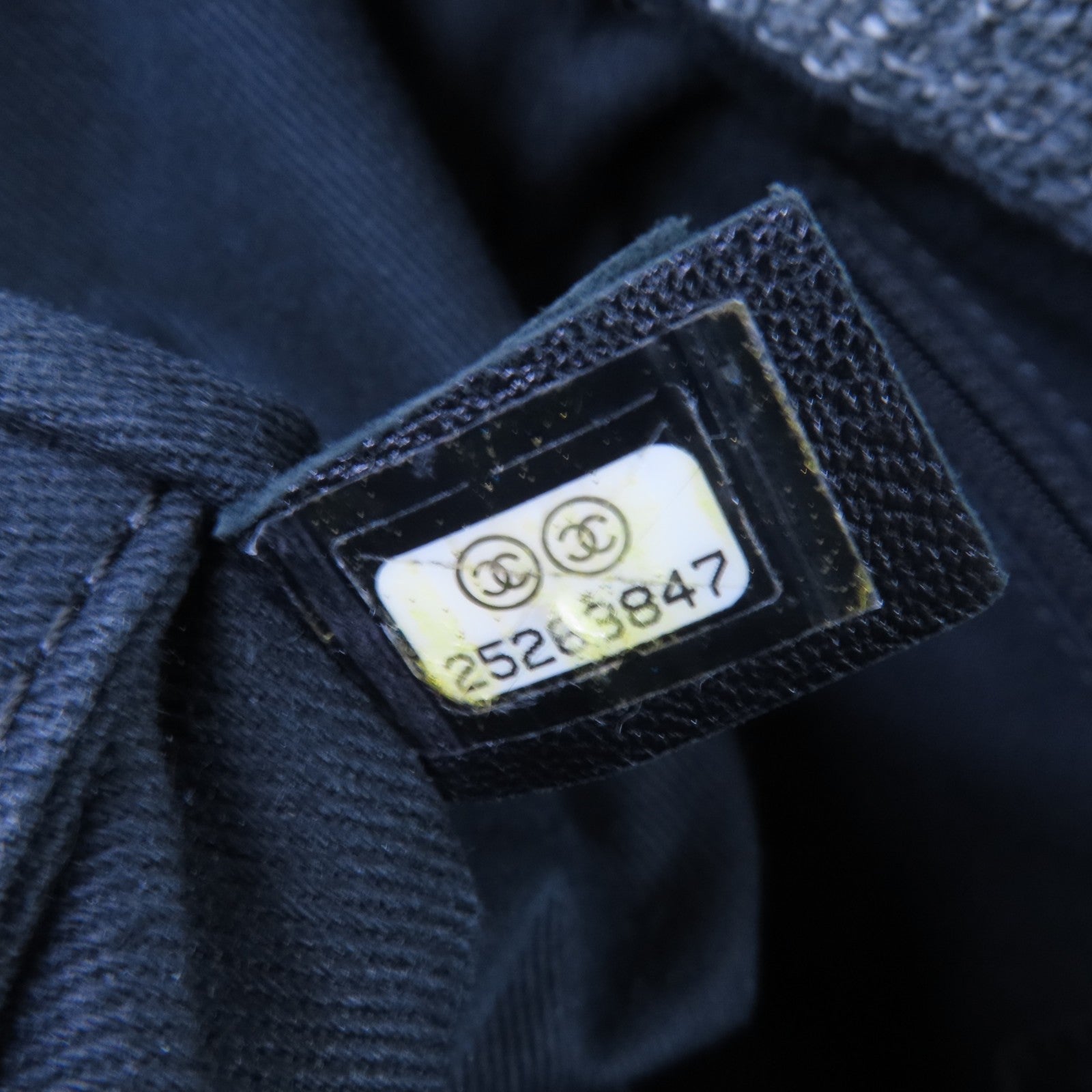 CHANEL 帆布Deauville Tote銀扣肩背袋