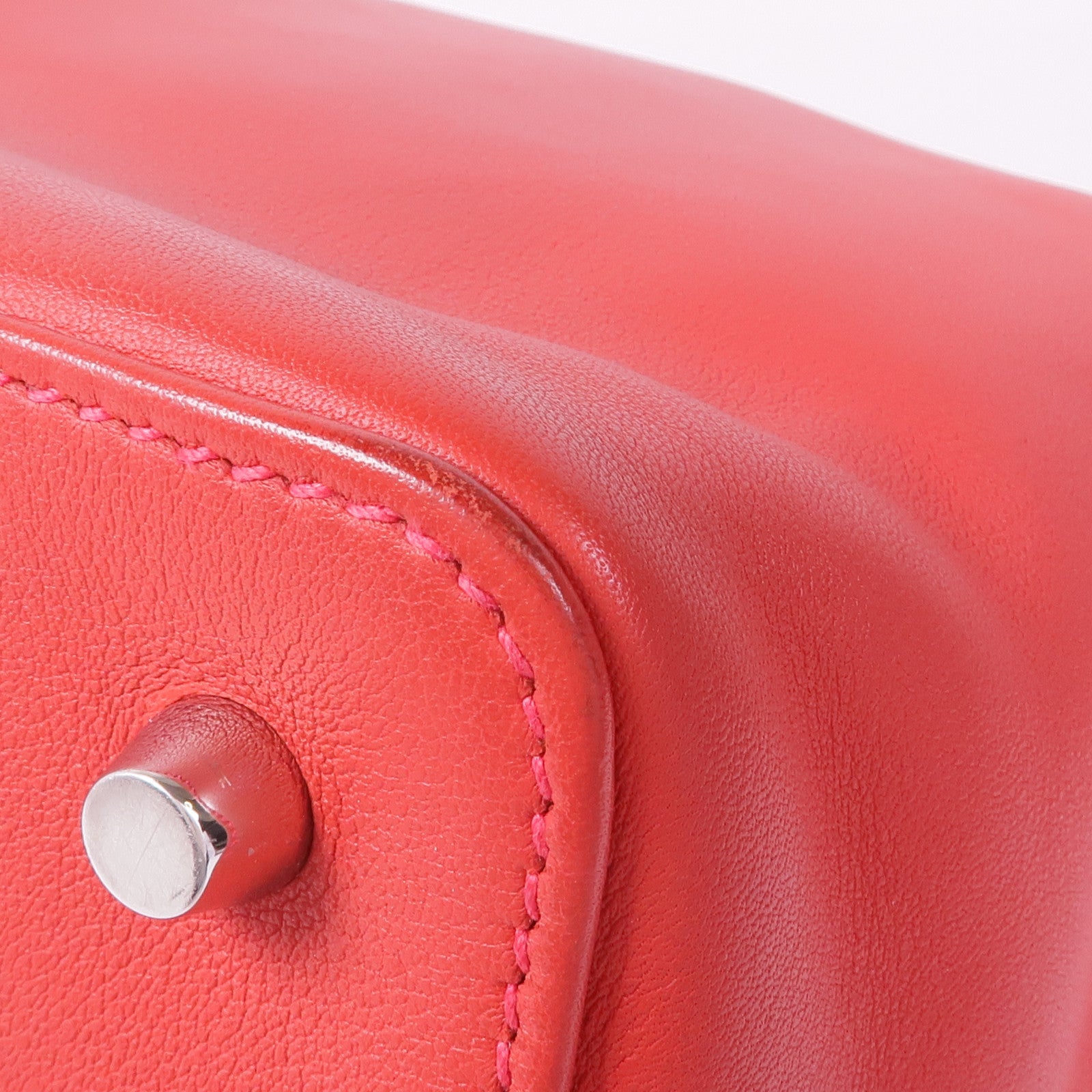 HERMES Swift皮革ToolBox 20銀扣手挽肩背兩用袋Vermillion