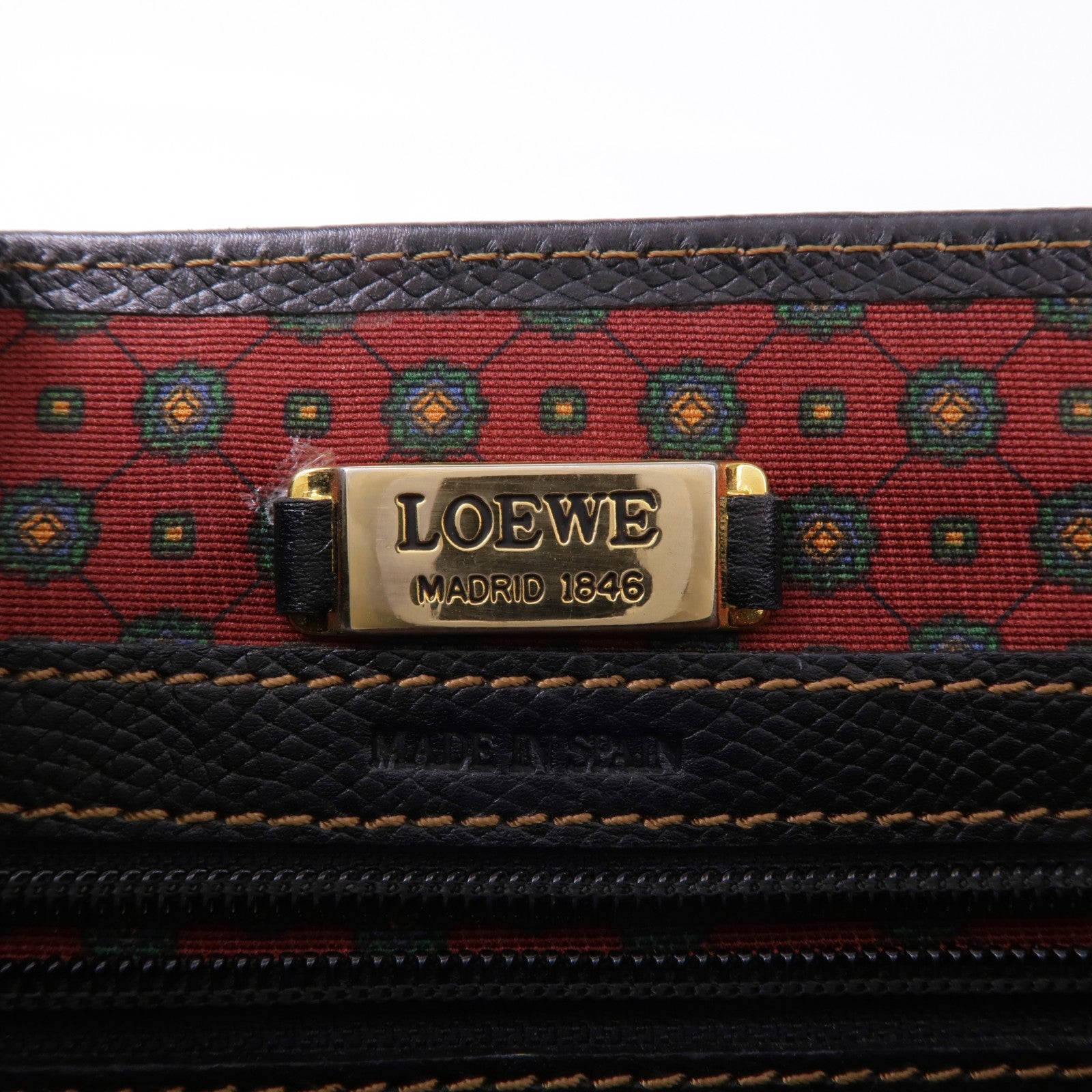 LOEWE 牛皮皮革2way Shoulder Bag金扣手挽肩背兩用袋
