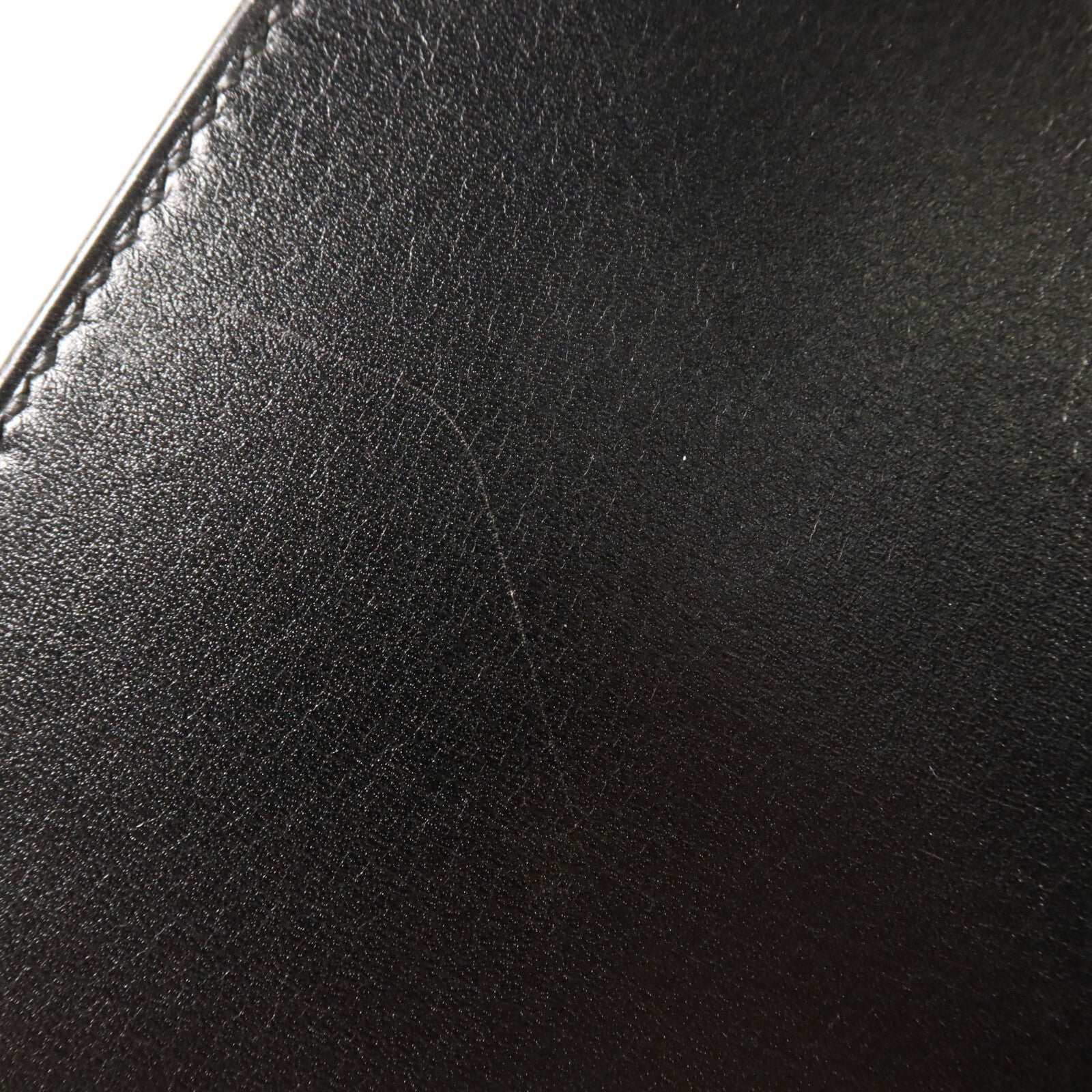 HERMES Box Calf皮革White Bus手挽袋Noir