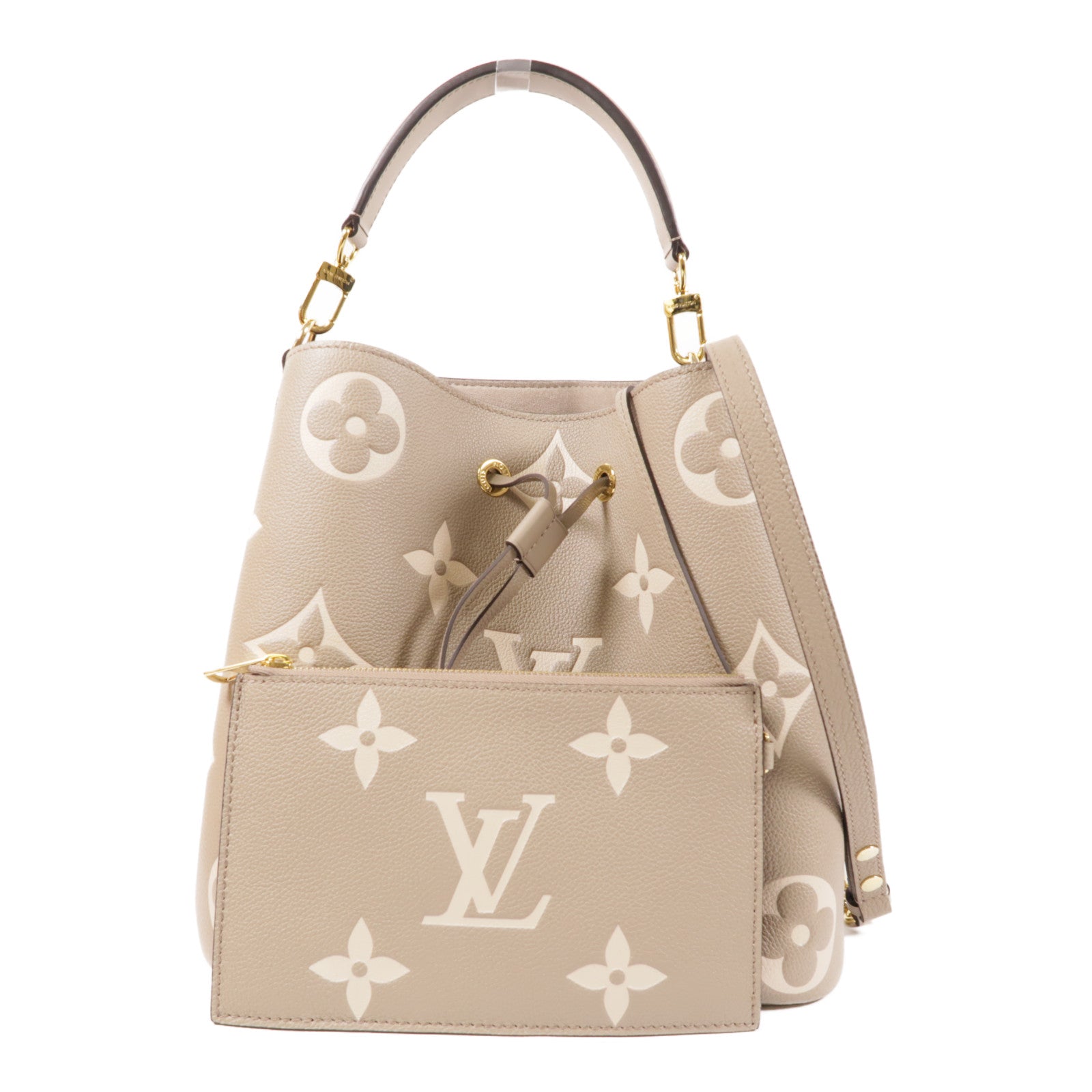 LOUIS VUITTON Monogram Empreinte NeoNoe MM金扣手挽肩背兩用袋