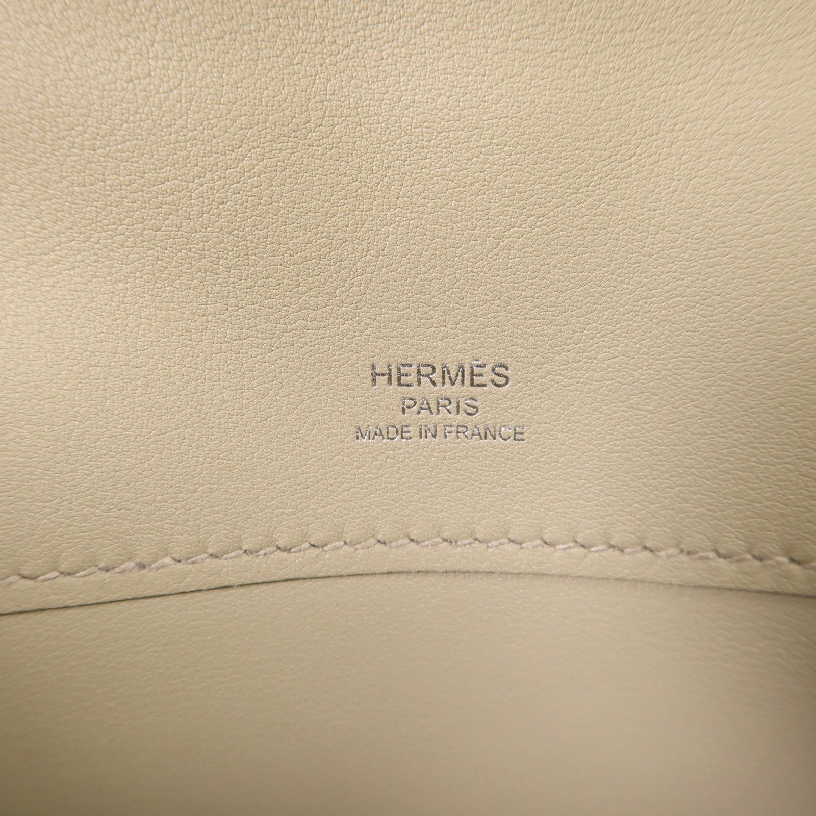 HERMES Swift皮革Kelly Cut銀扣手挽袋Sauge