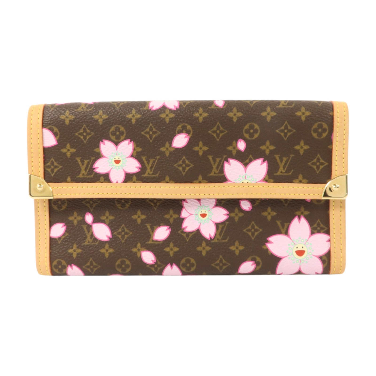 LOUIS VUITTON Monogram Cherry Blossom Porte Tresor International Wallet長錢包