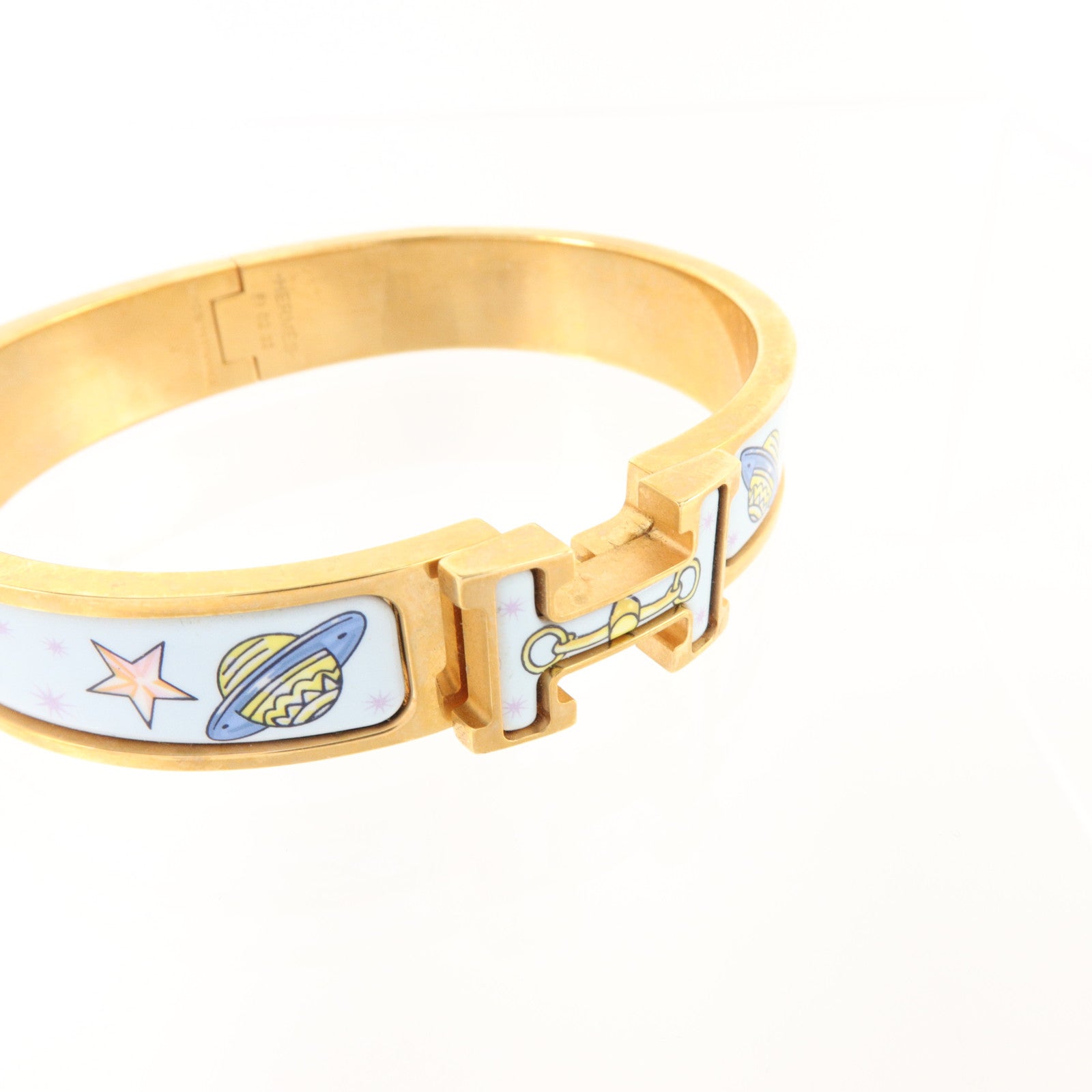 HERMES 金屬/琺瑯Clic H Bracelet金扣手鏈