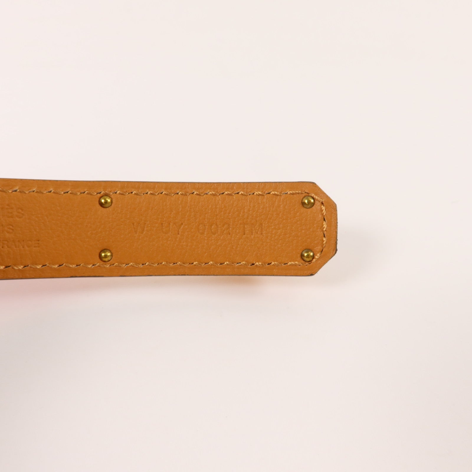 HERMES Epsom皮革Kelly 18 Belt皮帶Rose Jaipur