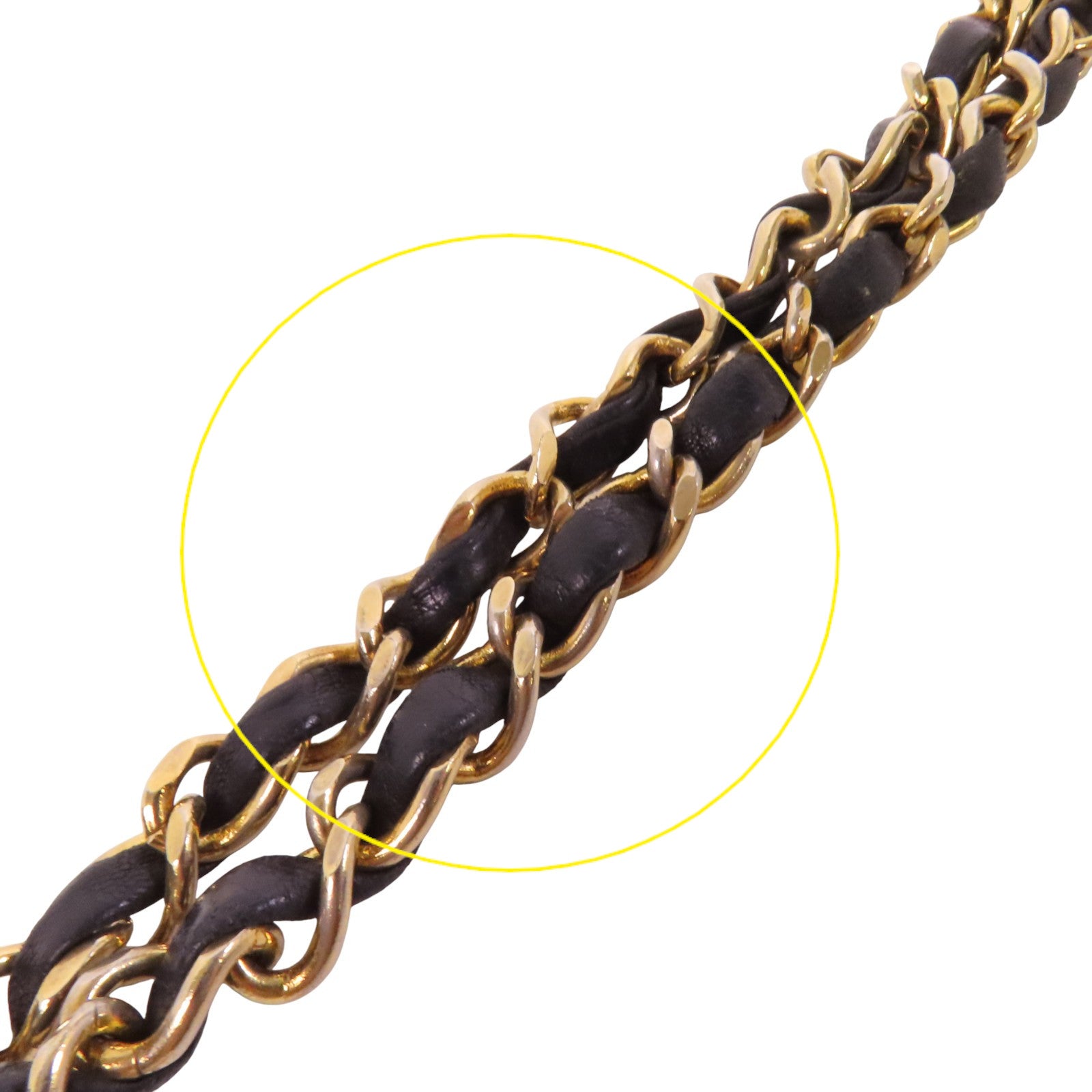 CHANEL 羊皮皮革Vintage Chain Shoulder金扣鏈帶肩背袋