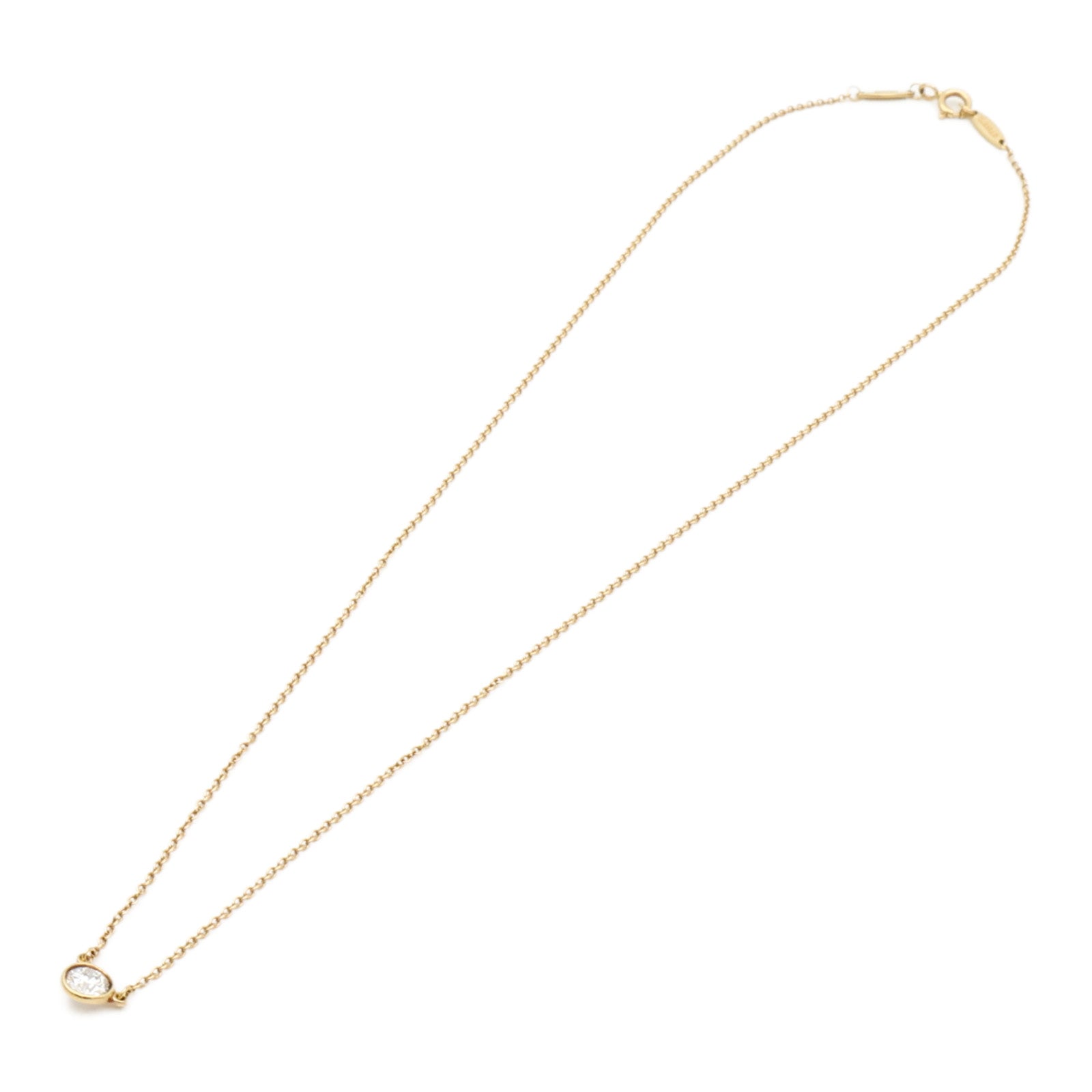TIFFANY＆CO 18K黃金By The Yard Necklace鑽石手鏈