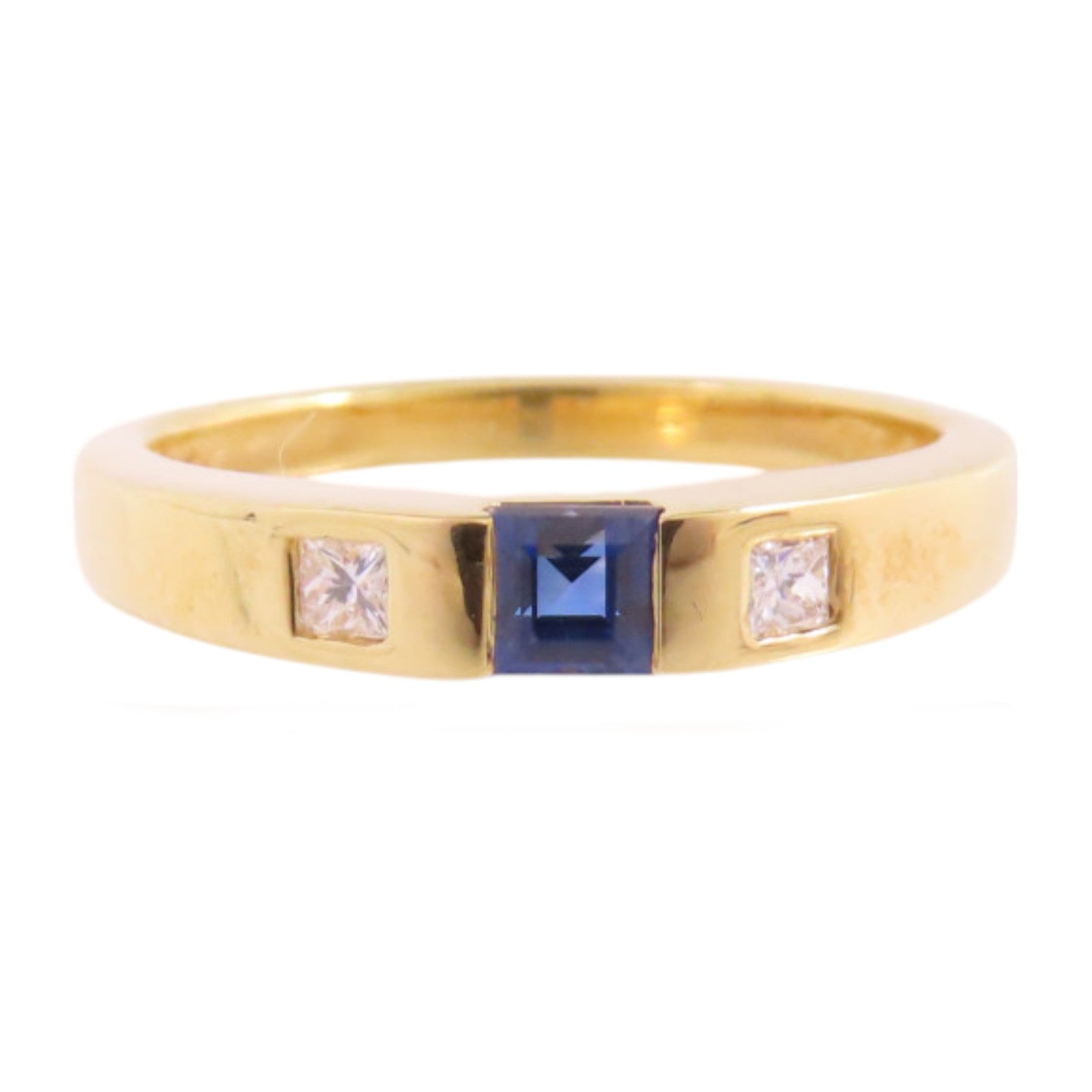 JEWELRY 18K玫瑰金/藍寶石/鑽石Sapphire Diamond Ring戒指US#5.75