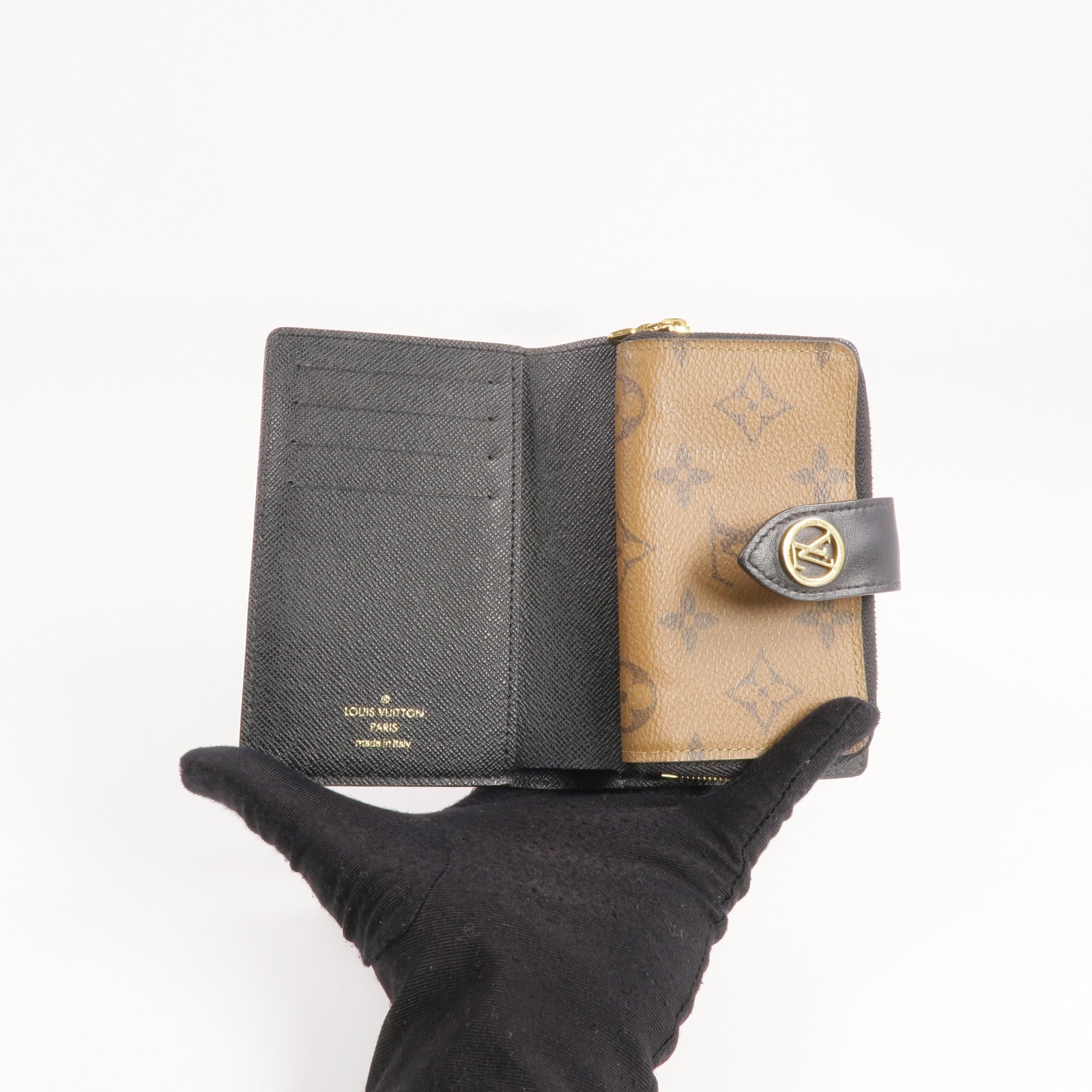 LOUIS VUITTON Monogram/Monogram Giant Reverse Juliet Wallet金扣錢包