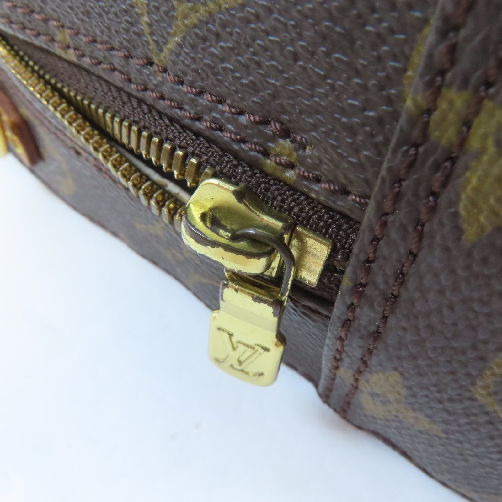 LOUIS VUITTON Monogram Spontini金扣手挽肩背兩用袋啡色