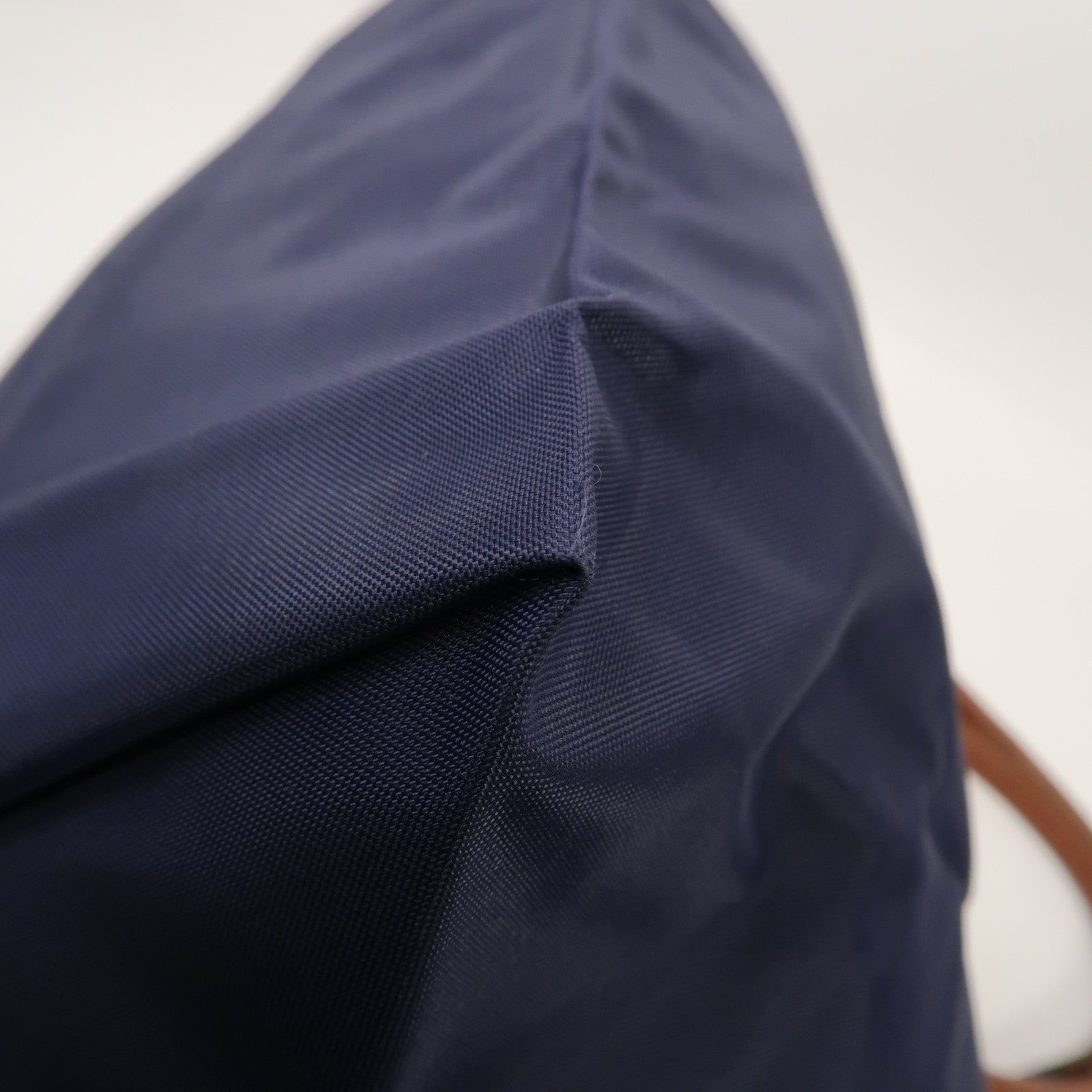 Longchamp 帆布Tote Bag金扣手挽袋深藍色
