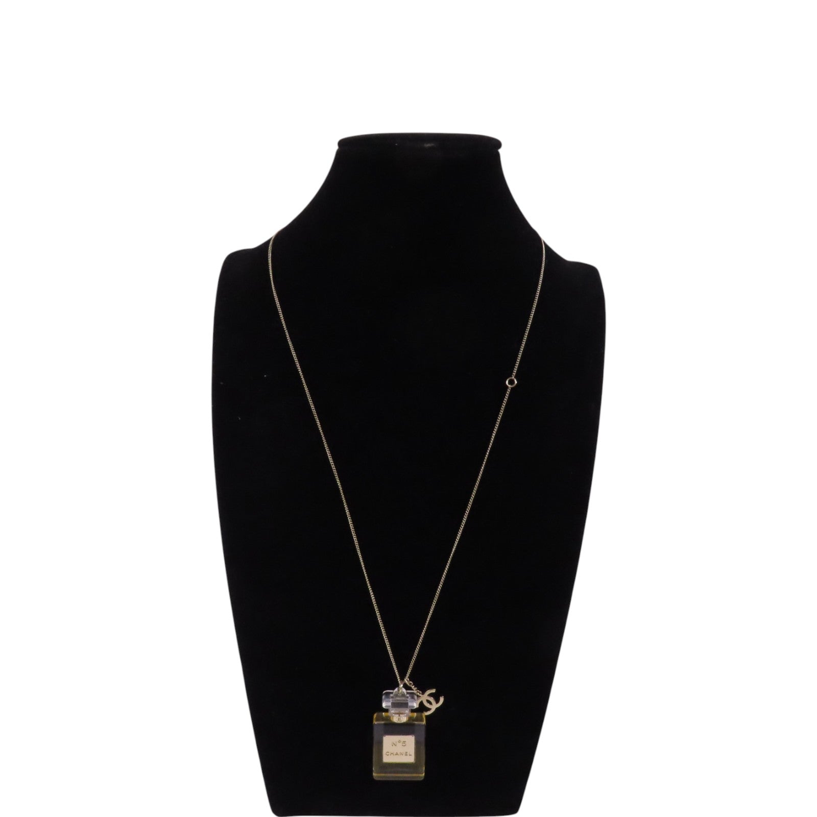 CHANEL 【激減優惠】金屬/PVC Chanel No.5 Necklace金扣項鏈