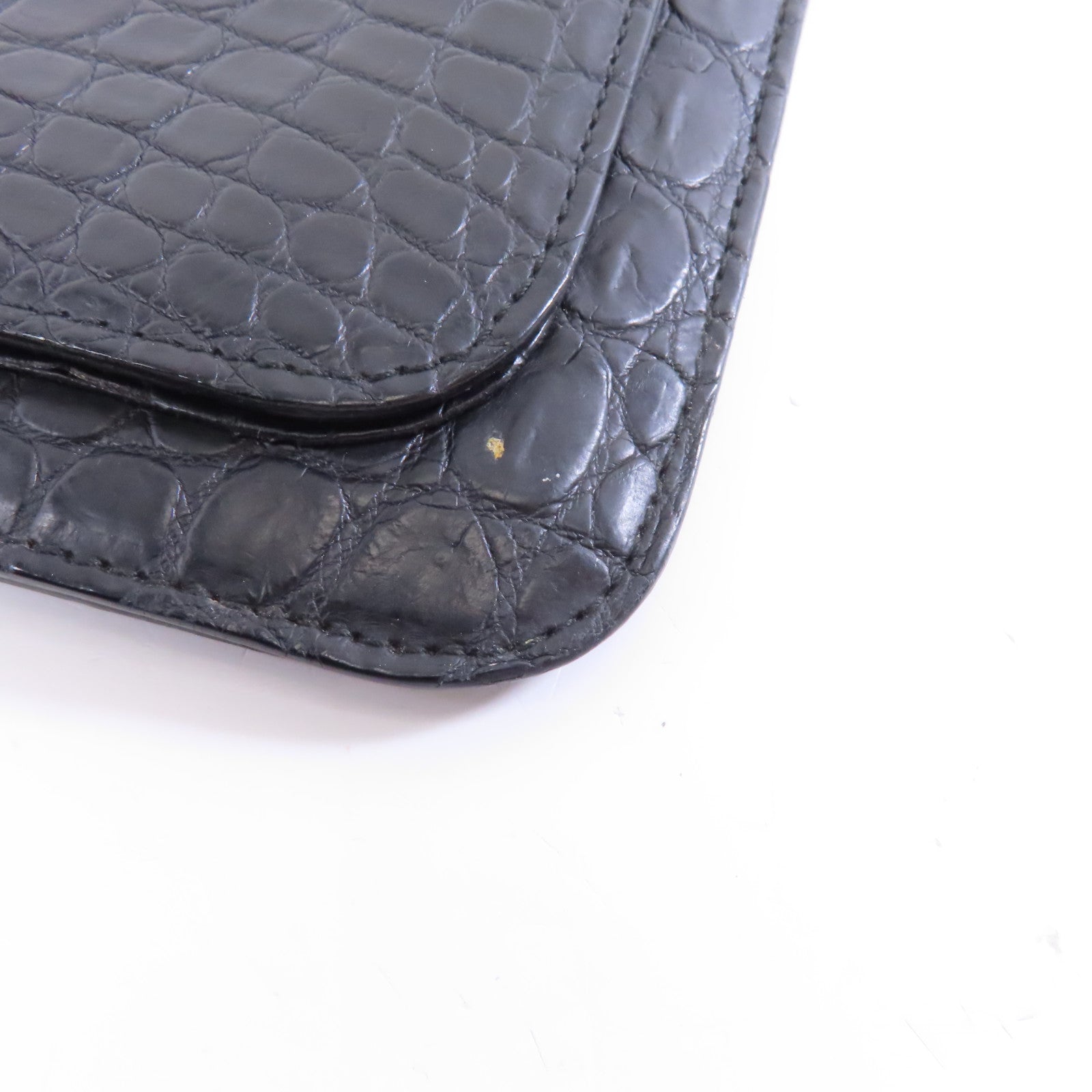 BOTTEGA VENETA 皮革Clutch Bag金扣手拿包黑色