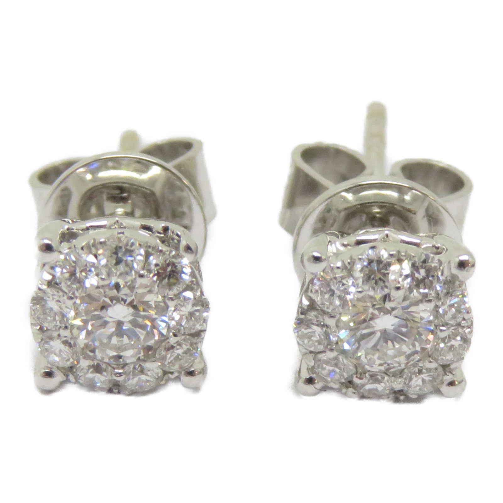 JEWELRY 18K白金Diamond Earrings 0.099ct/0.104ct鑽石耳環