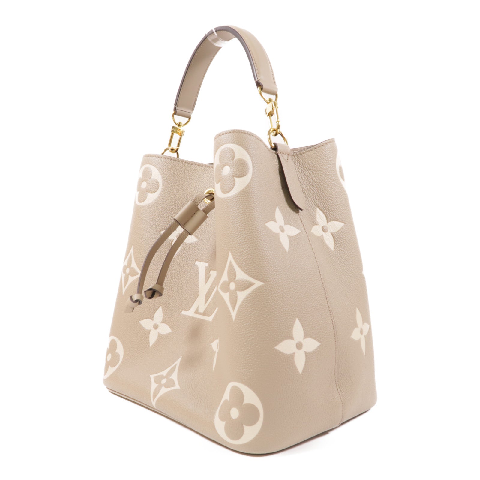 LOUIS VUITTON Monogram Empreinte NeoNoe MM金扣手挽肩背兩用袋