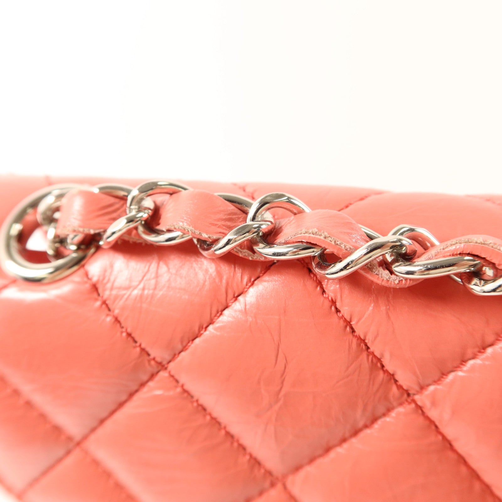 CHANEL 牛皮皮革/PVC Matelasse Backpack銀扣背包