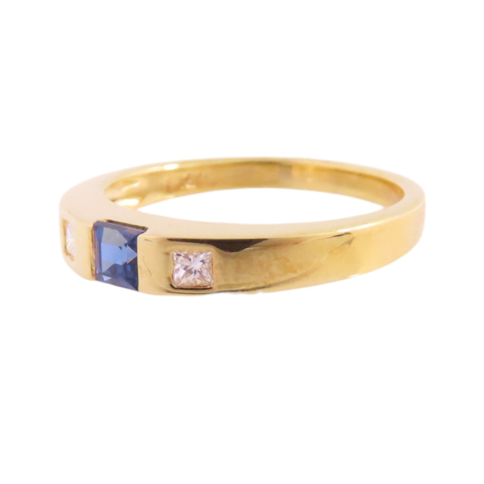 JEWELRY 18K玫瑰金/藍寶石/鑽石Sapphire Diamond Ring戒指US#5.75