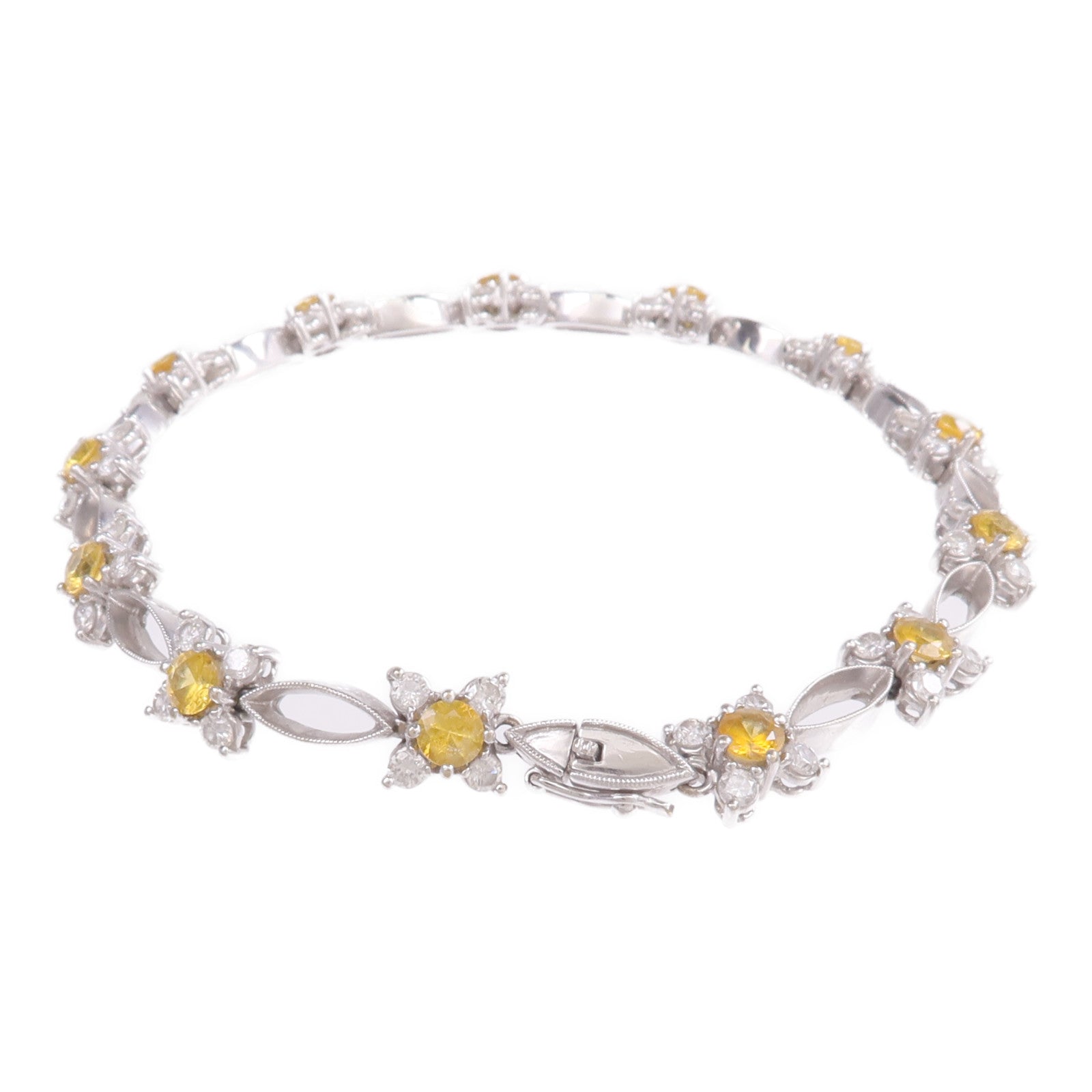 JEWELRY 18K白金Diamond Color Stone Bracelet手鏈
