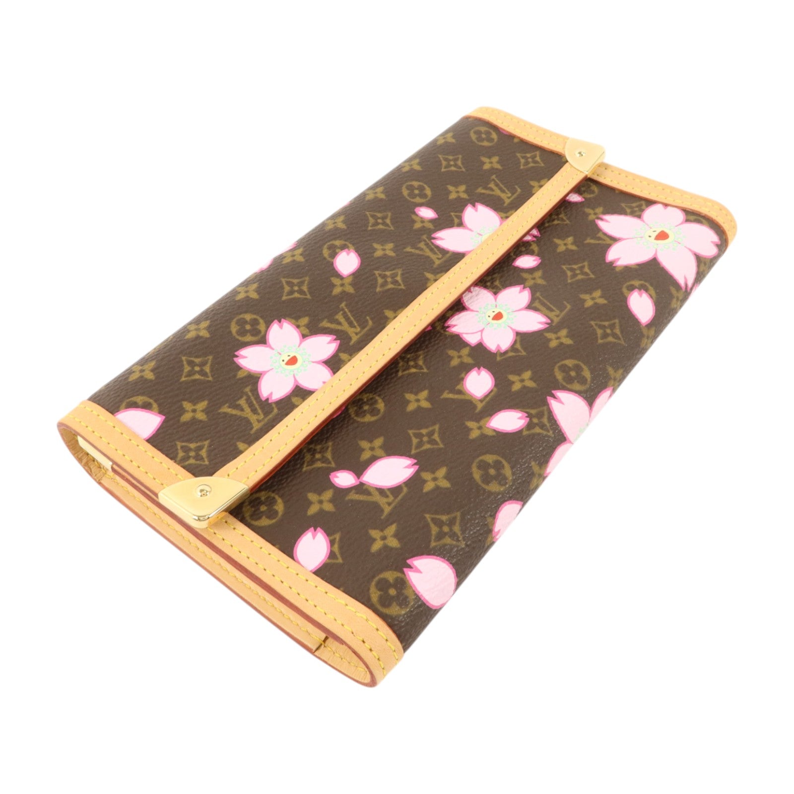 LOUIS VUITTON Monogram Cherry Blossom Porte Tresor International Wallet長錢包