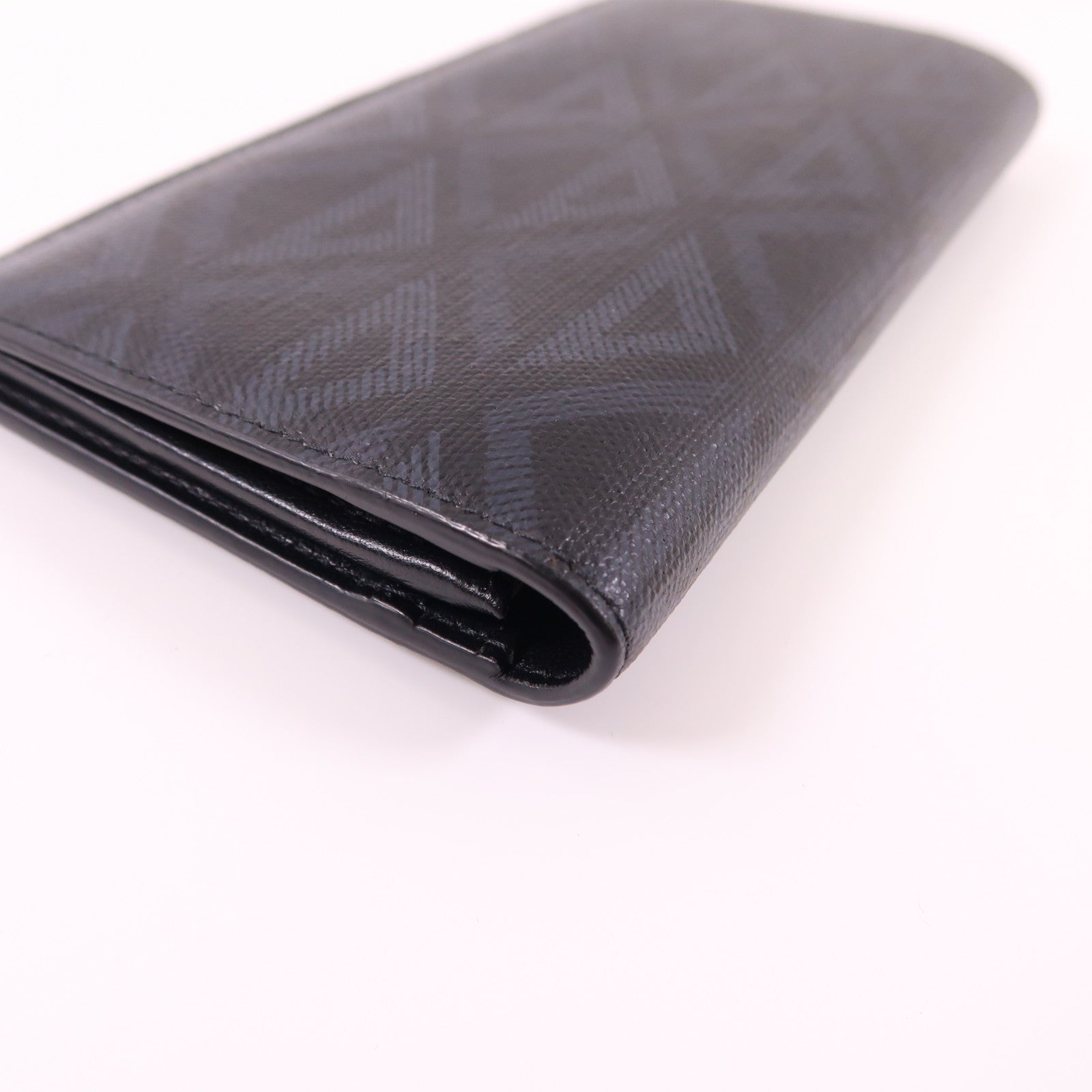 Dior 【激減優惠】塗層帆布Fold Wallet銀扣長錢包黑色