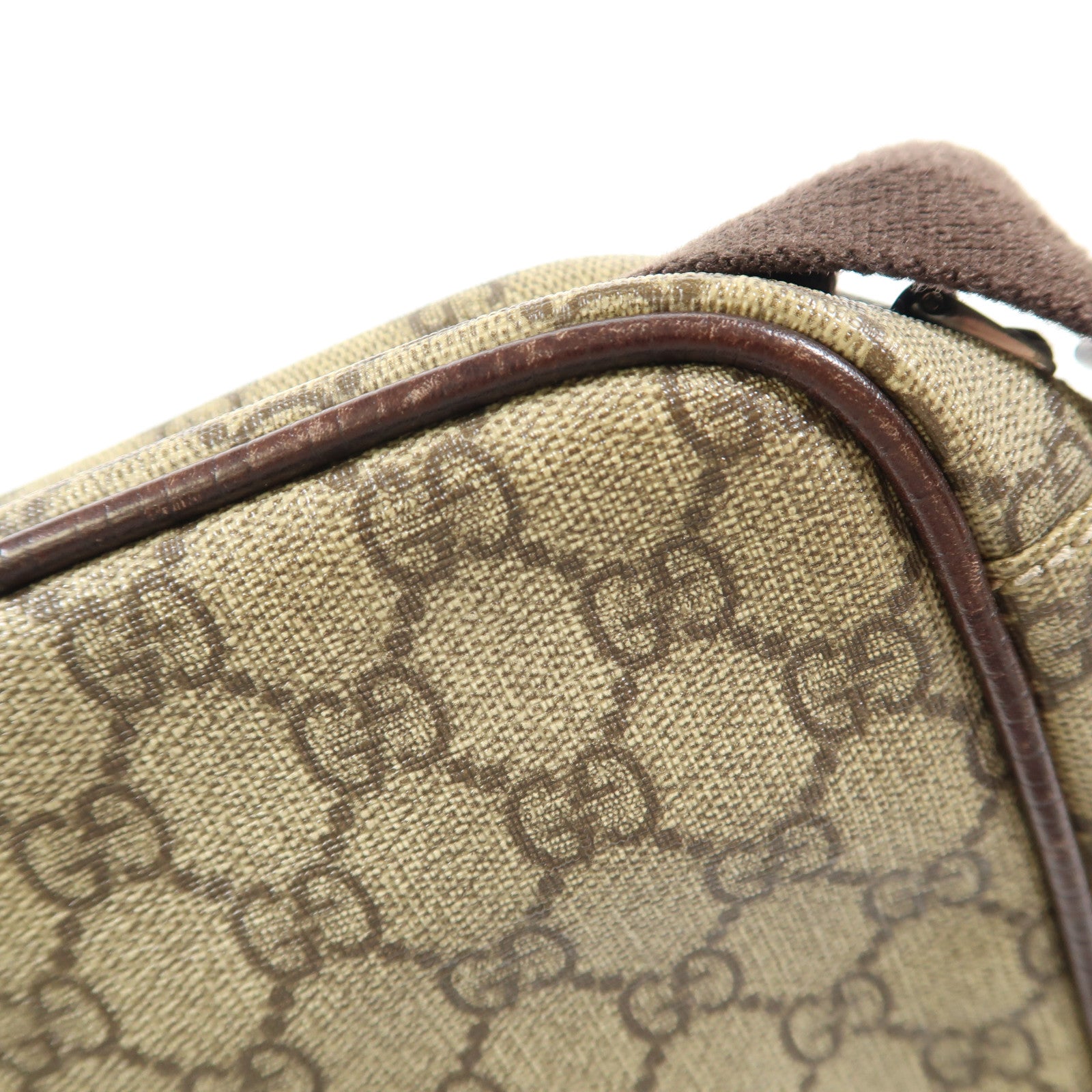 GUCCI 【激減優惠】塗層帆布Shoulder Bag銀扣肩背袋