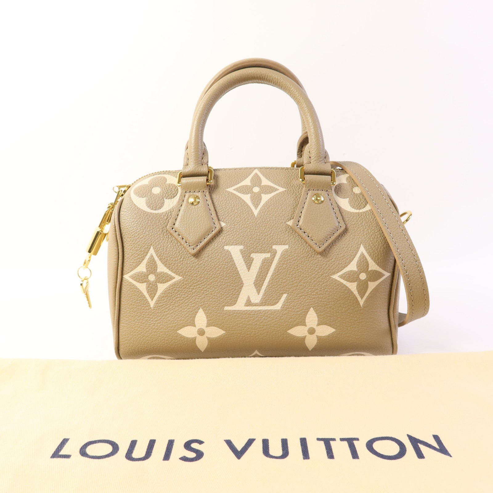 LOUIS VUITTON Monogram Empreinte Speedy Bandouliere 20金扣手挽肩背兩用袋