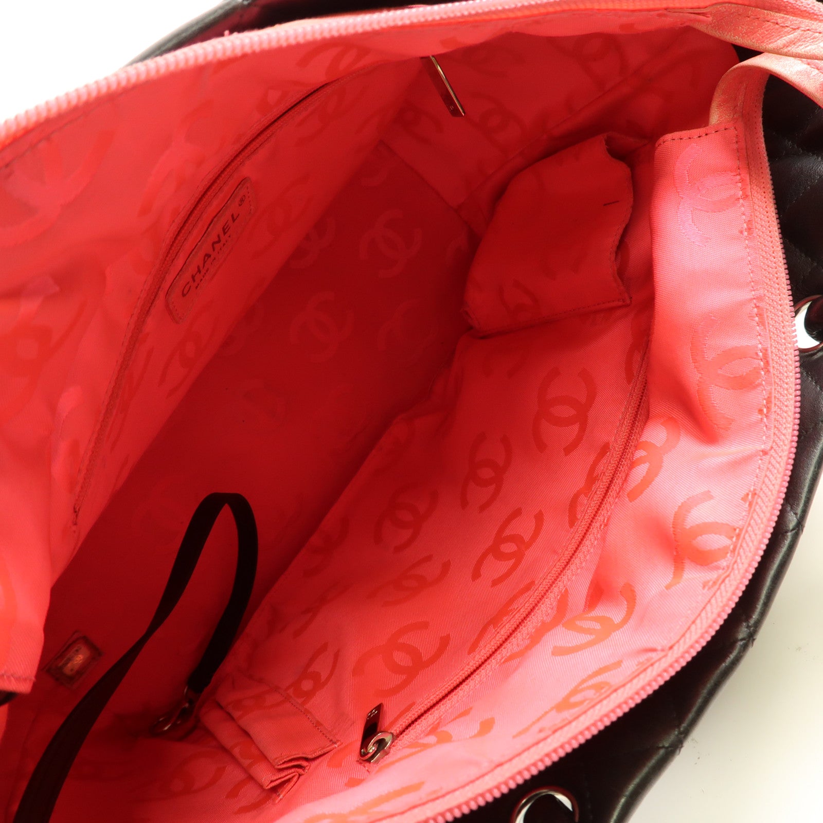 CHANEL 牛皮皮革Cambon Tote Bag銀扣手挽袋