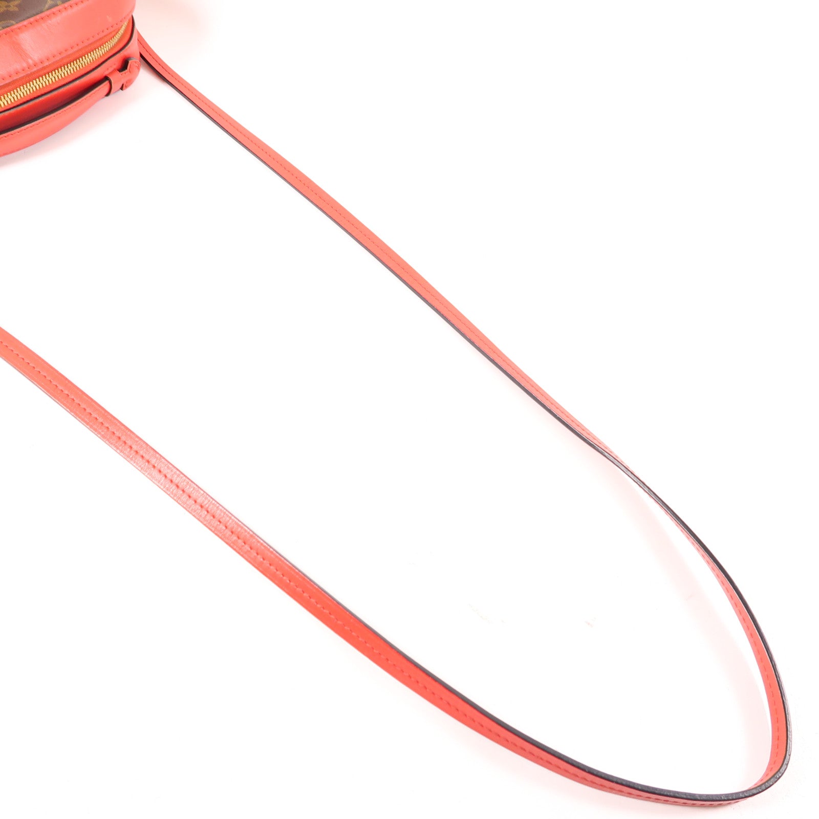 LOUIS VUITTON Monogram Saintonge金扣手挽肩背兩用袋棕色/紅色