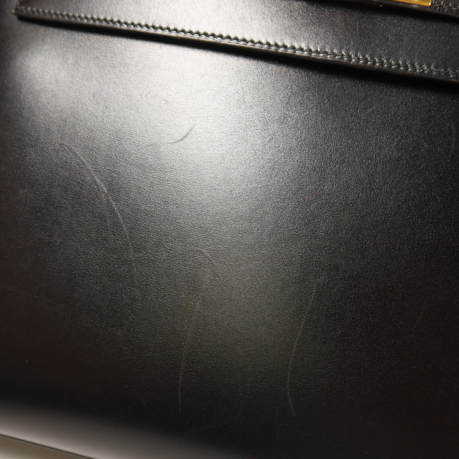 HERMES Box Calf皮革Kelly 32手挽肩背兩用袋Noir