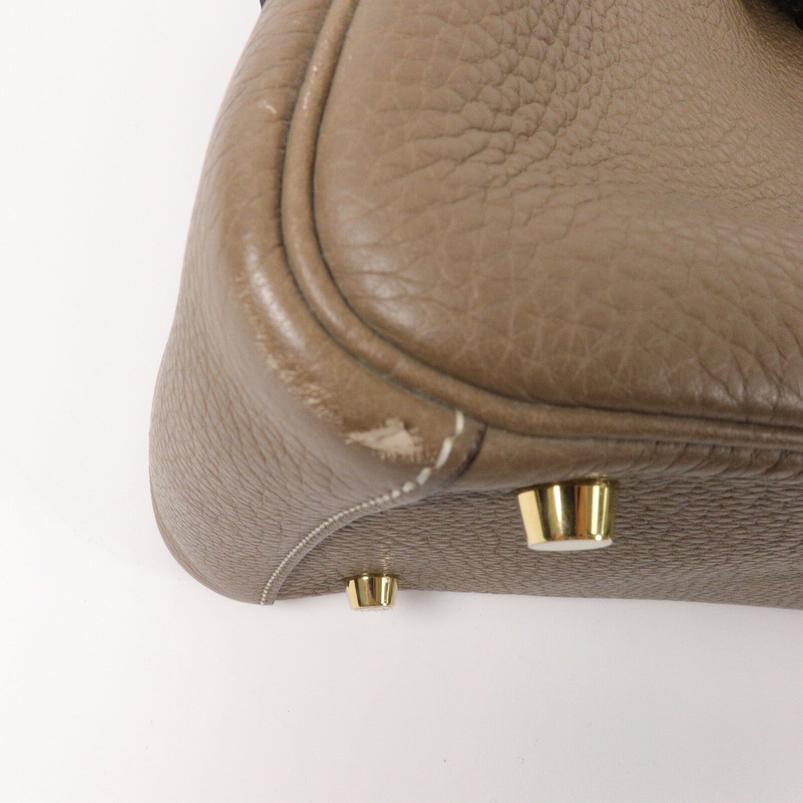 HERMES Clemence皮革Lindy 26手挽肩背兩用袋Etoupe