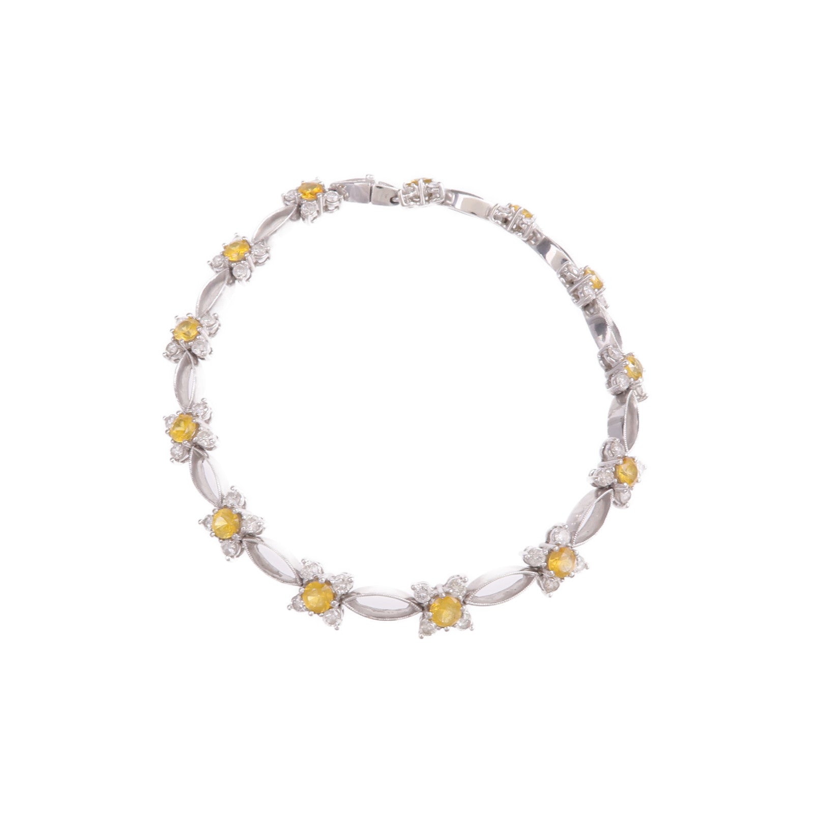 JEWELRY 18K白金Diamond Color Stone Bracelet手鏈