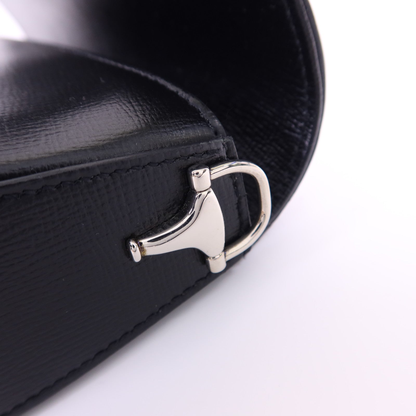 GUCCI 牛皮皮革Horsebit 1955 Mini Shoulder Bag銀扣肩背袋