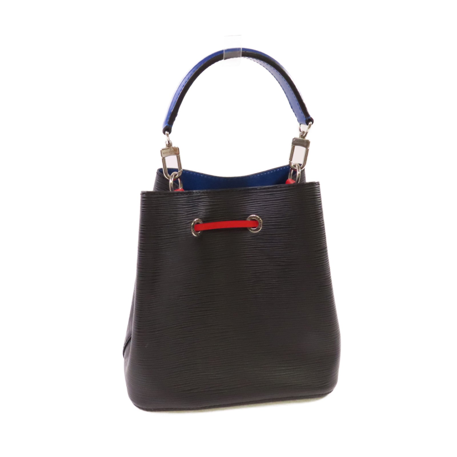 LOUIS VUITTON Epi NoeNeo BB 2Way Shoulder Bag銀扣手挽肩背兩用袋黑色