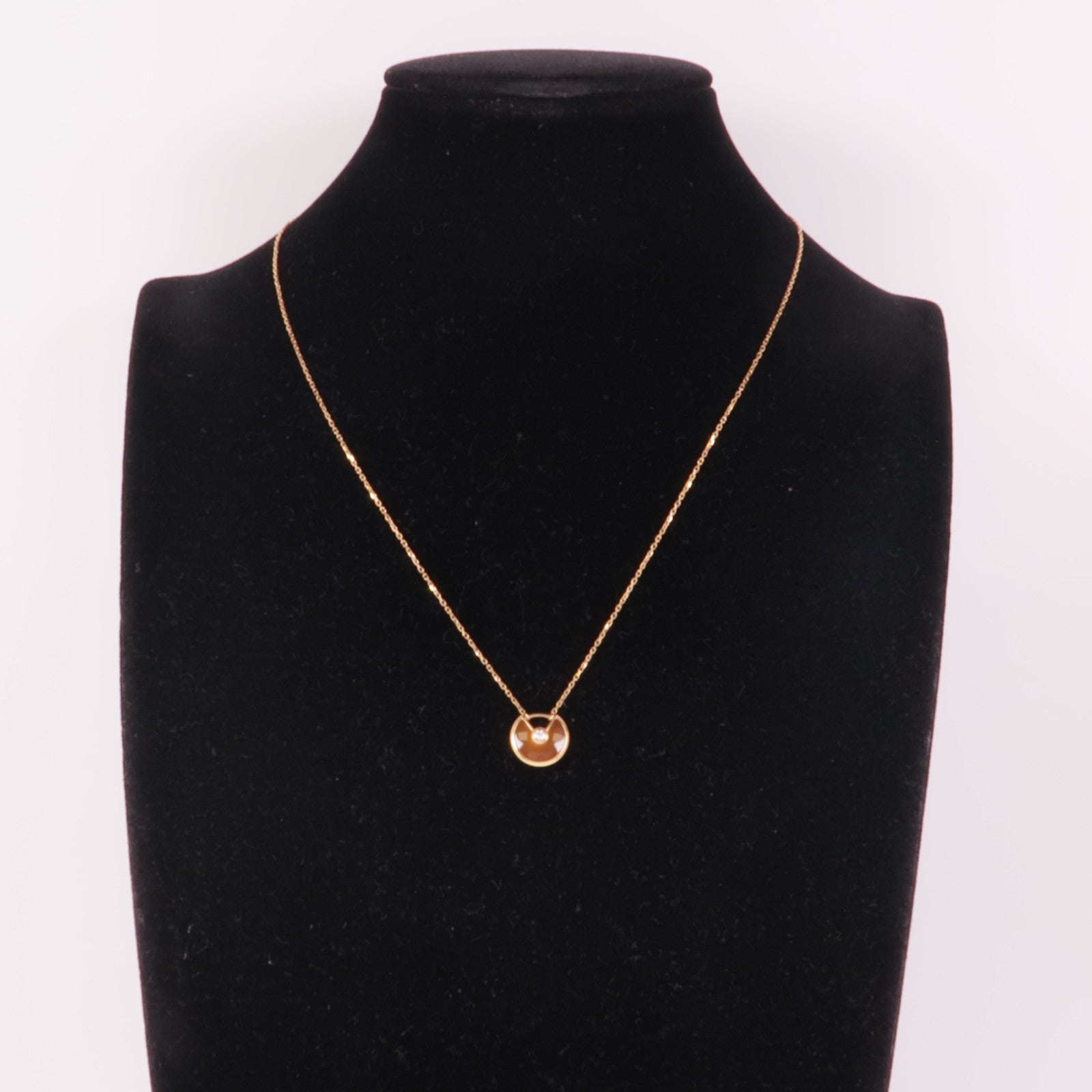 CARTIER 【激減優惠】18K玫瑰金Amulette De Cartier XS紅翡翠/鑽石項鍊